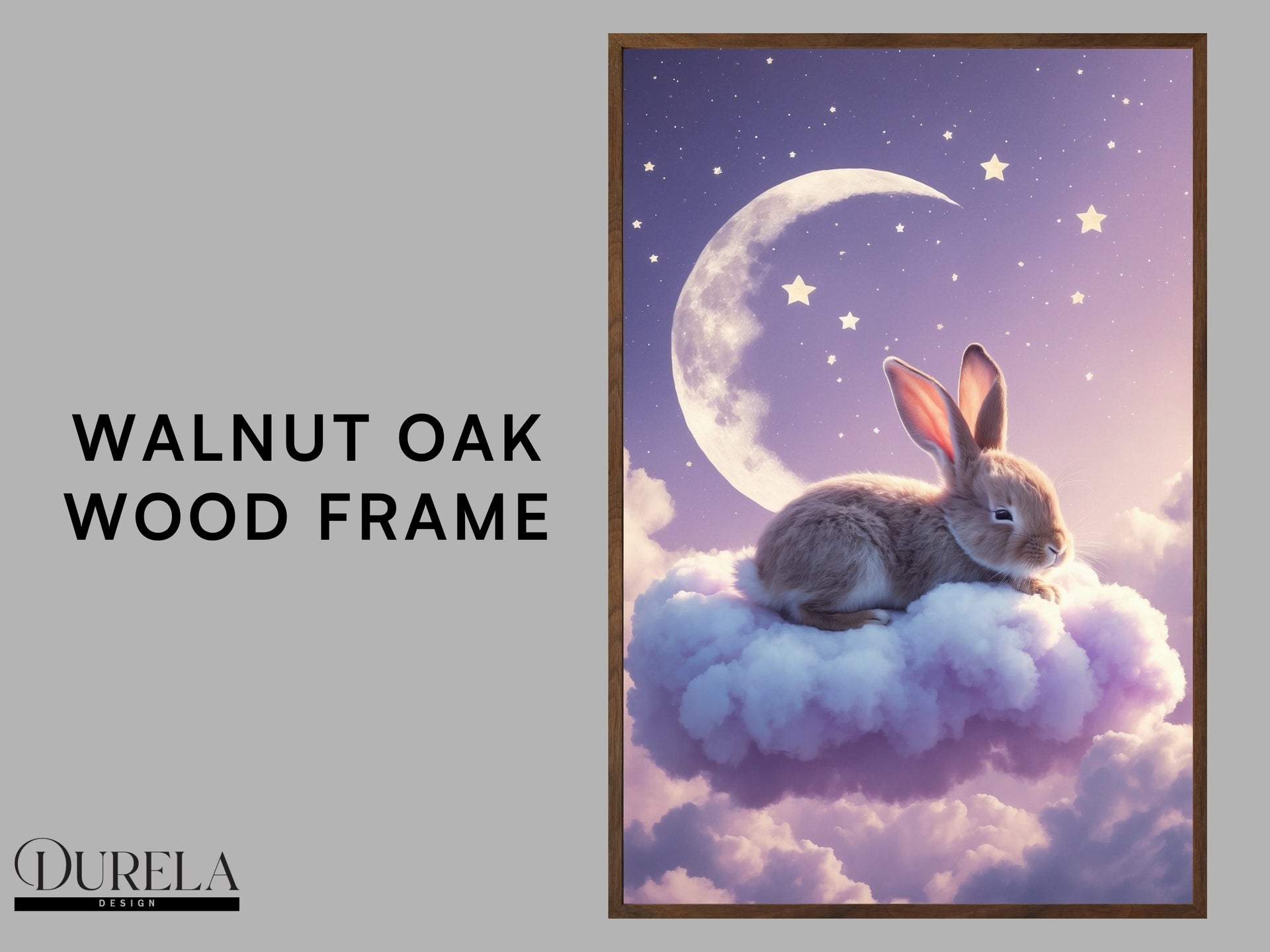Sleepy Bunny Nursery Wall Art