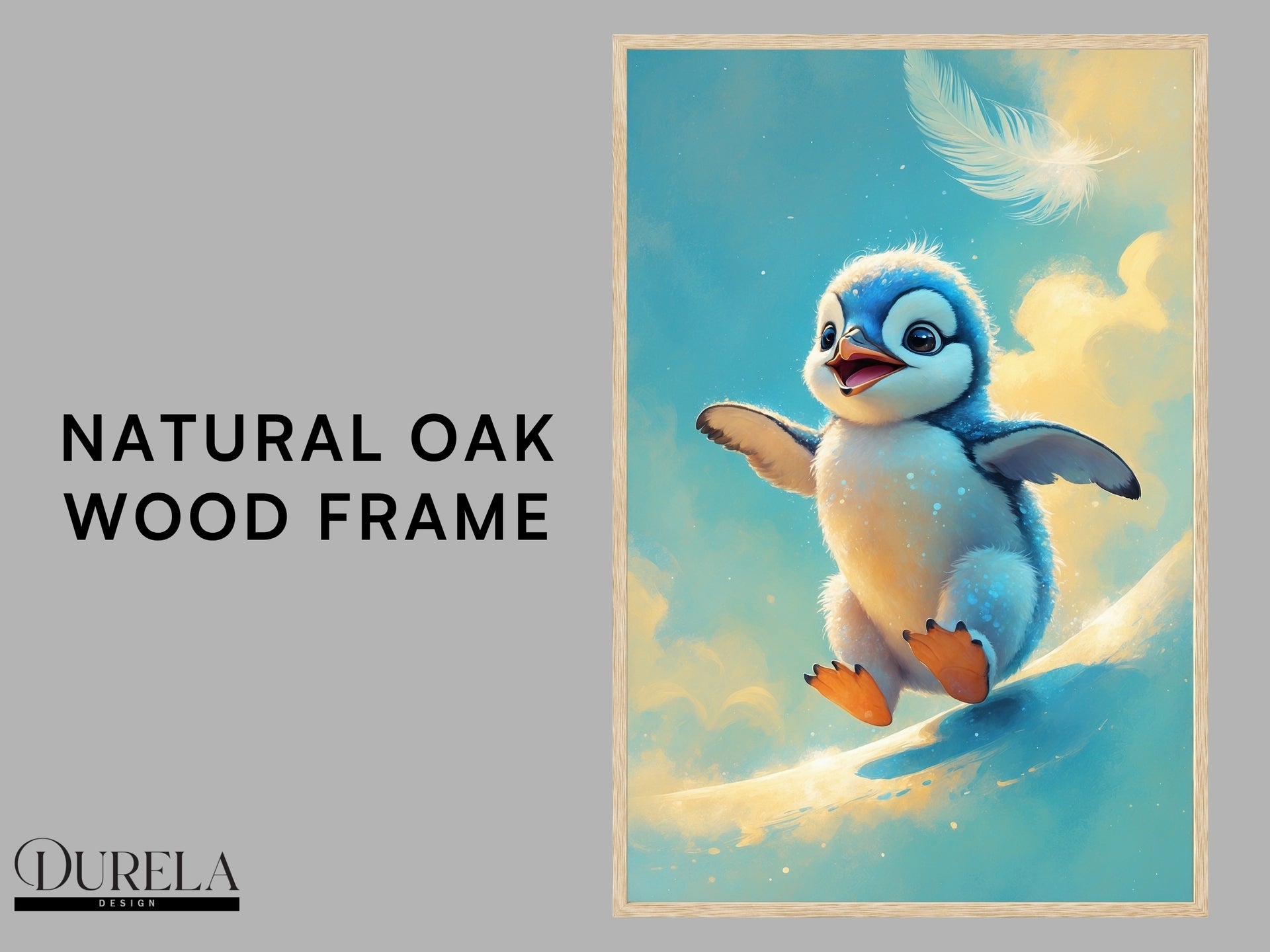 Joyful Baby Penguin Wall Art
