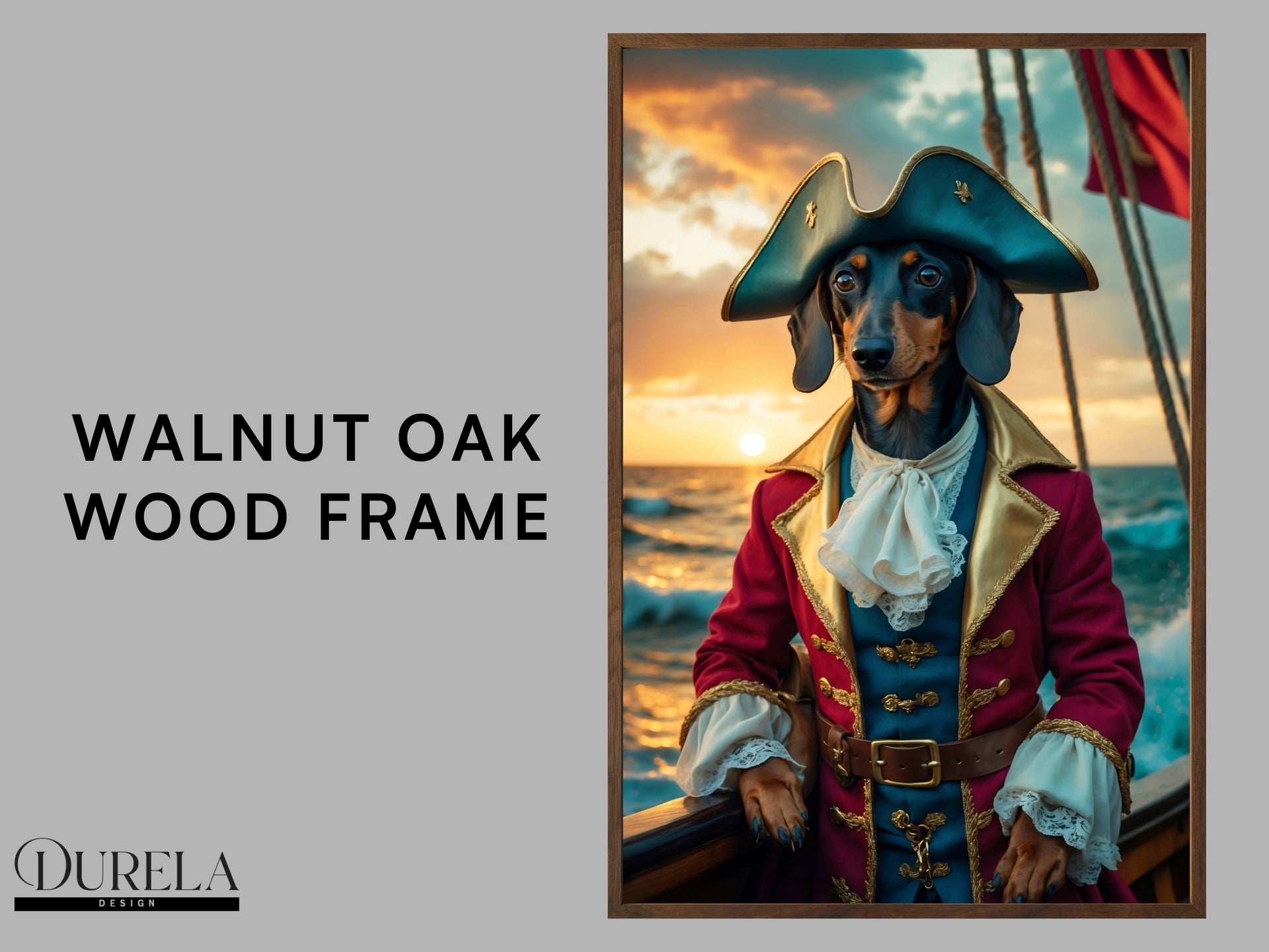 Dachshund Pirate Fantasy Wall Art