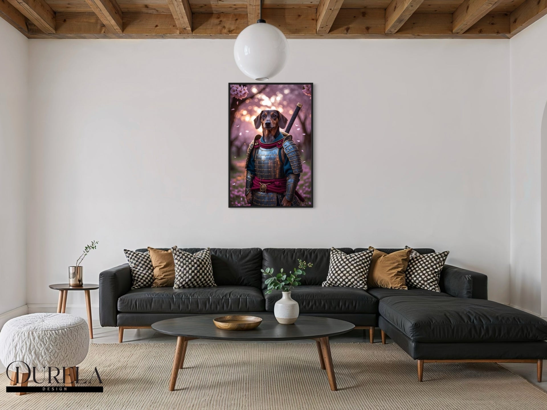 Dachshund Samurai Fantasy Wall Art