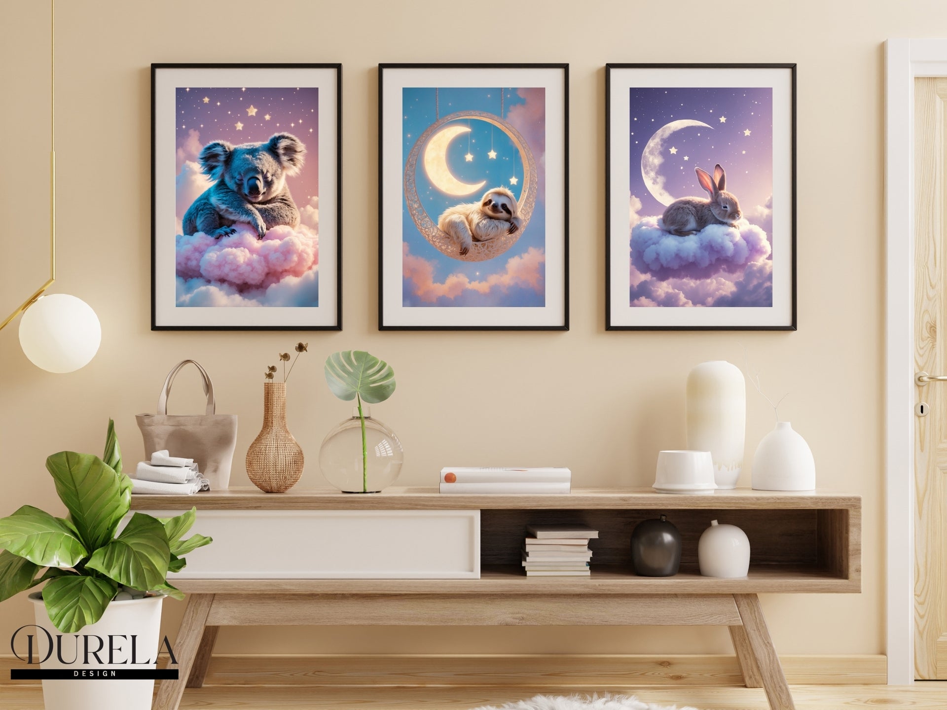 Moonlight Hanging Sloth Wall Art