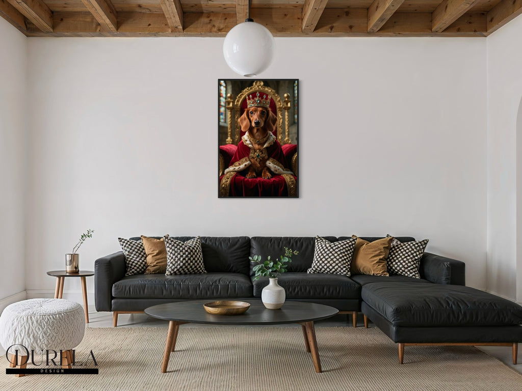 Dachshund King Fantasy Wall Art