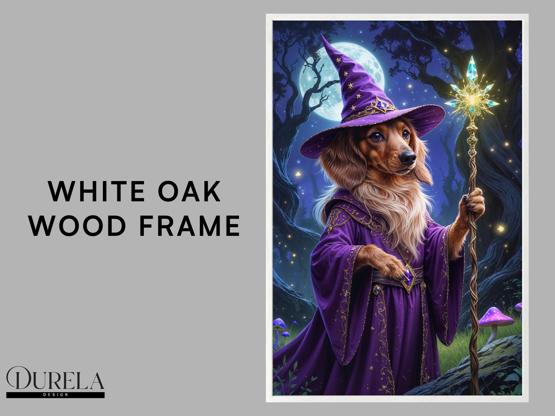 Dachshund Wizard Fantasy Wall Art