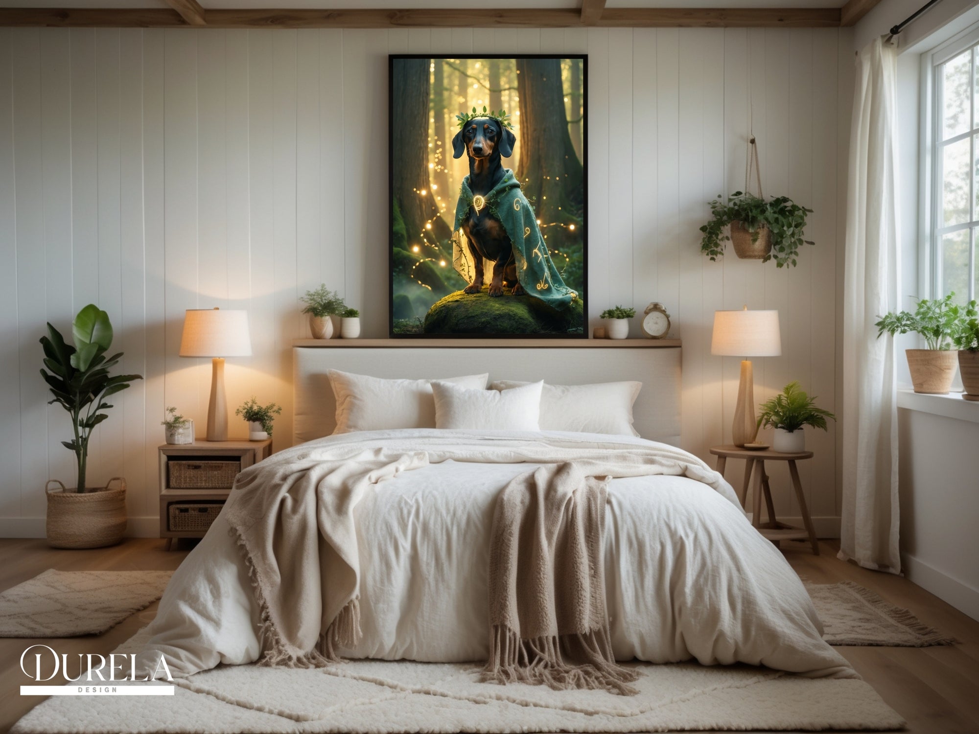 Dachshund Forest Guardian Fantasy Wall Art