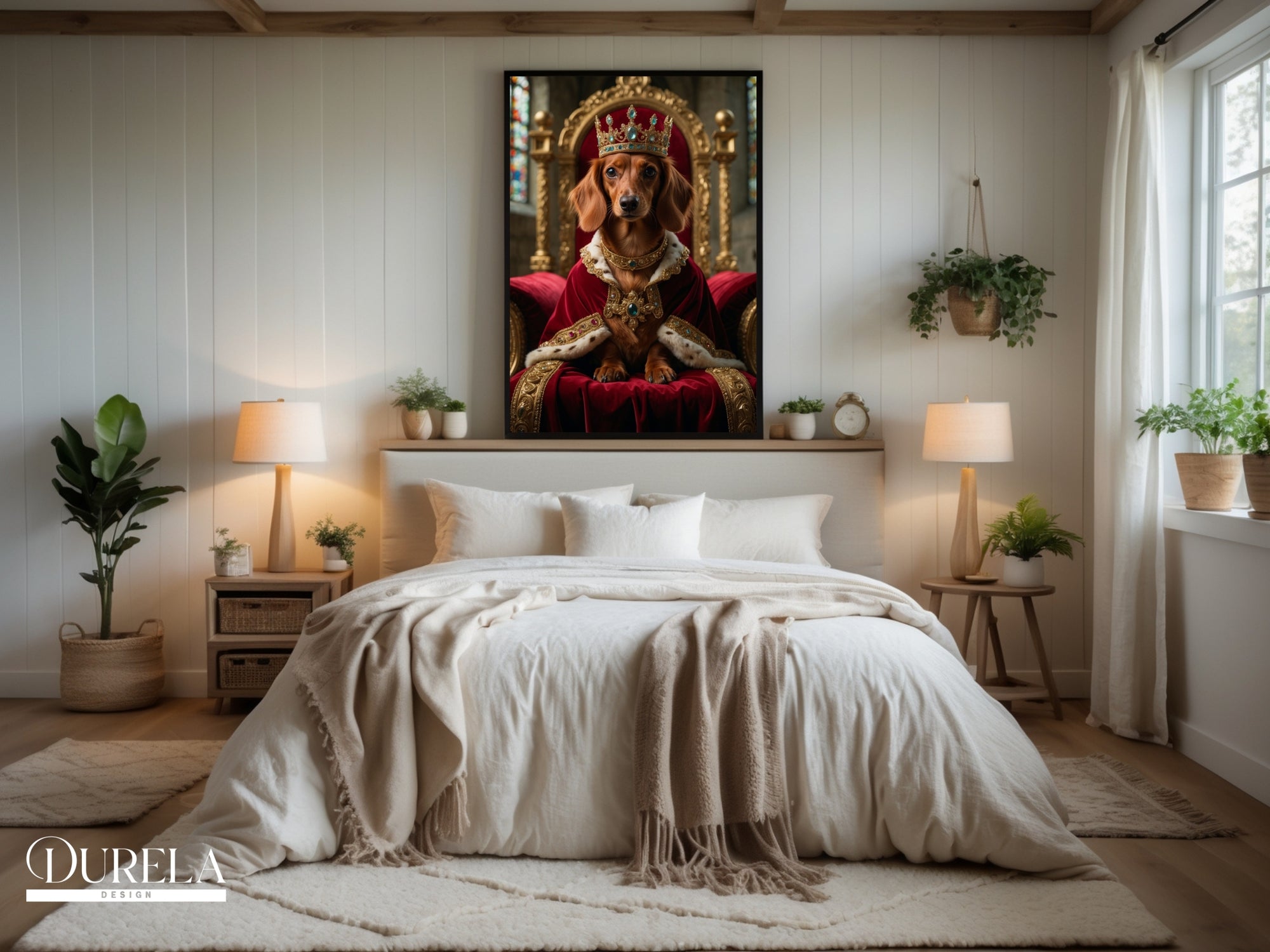 Dachshund King Fantasy Wall Art