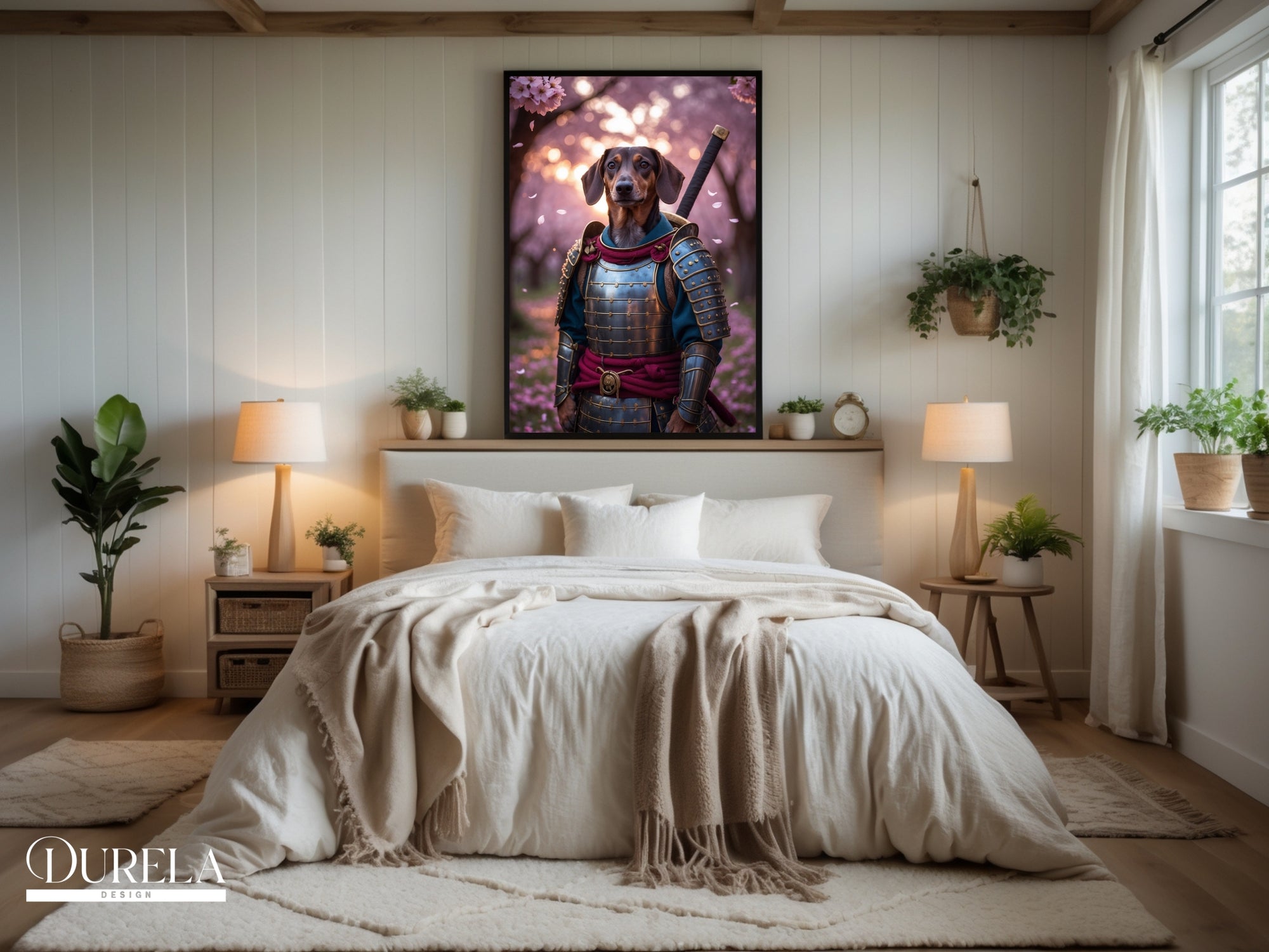 Dachshund Samurai Fantasy Wall Art