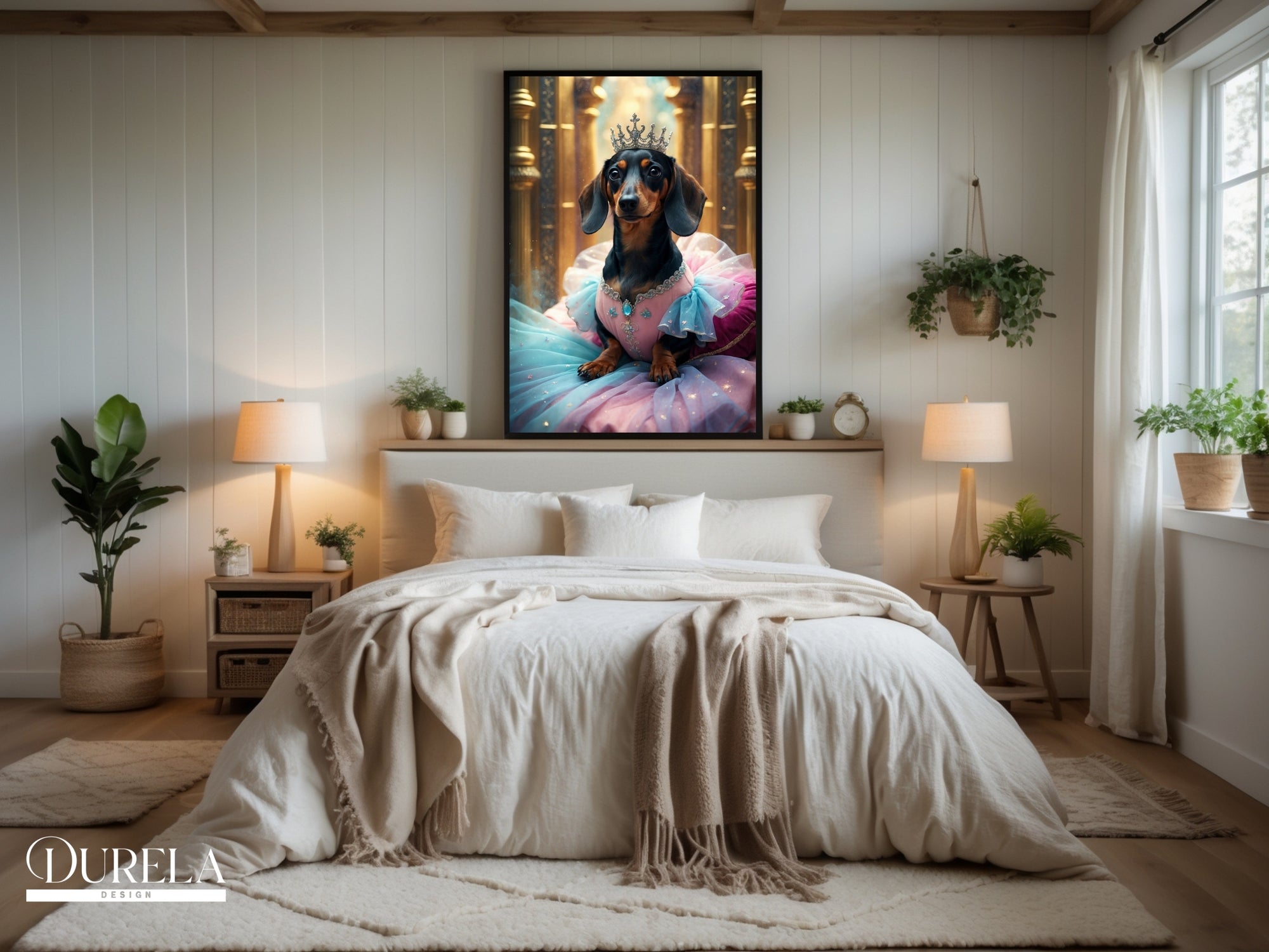 Dachshund Princess Fantasy Wall Art