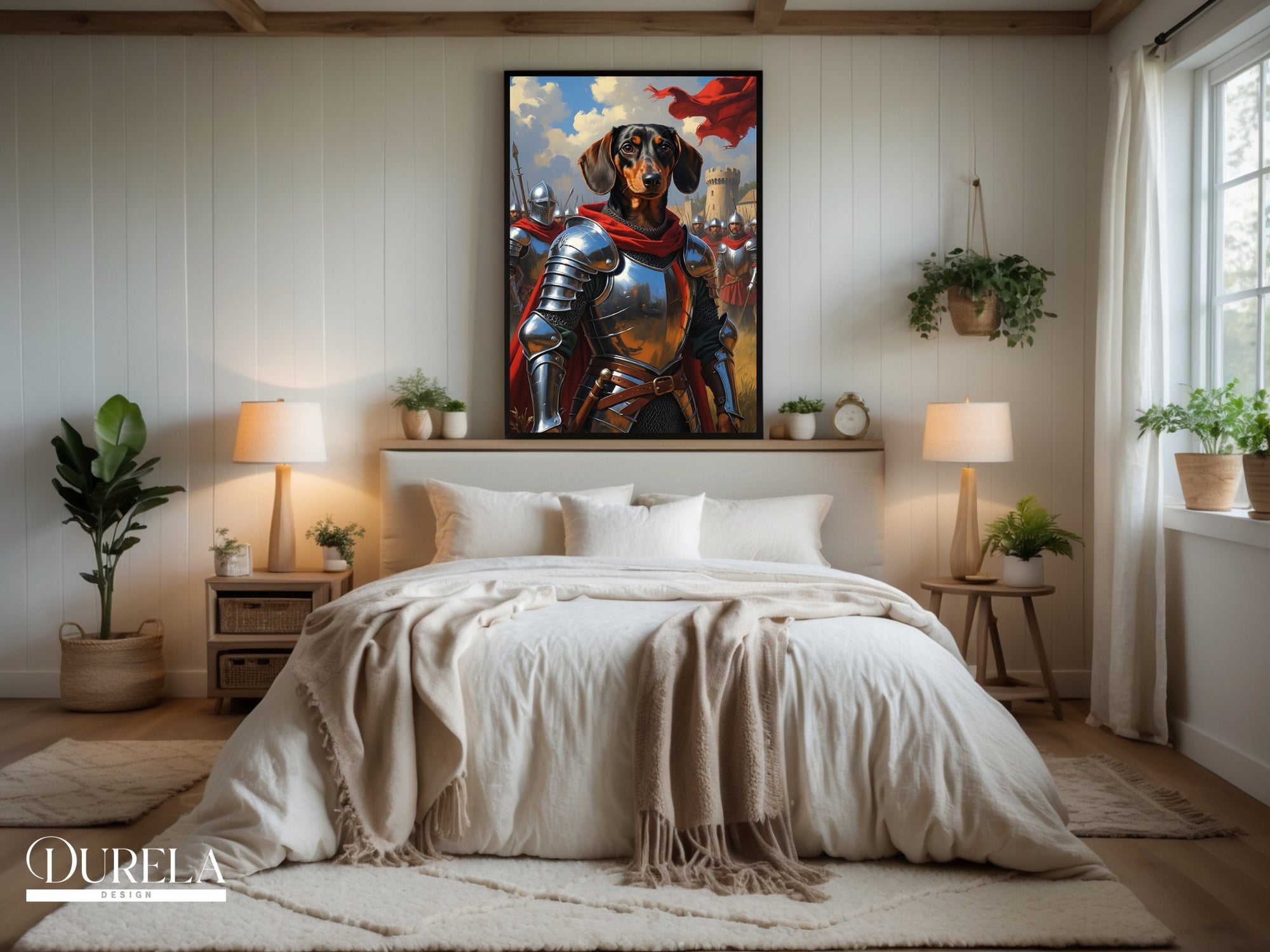 Dachshund Soldier Fantasy Wall Art