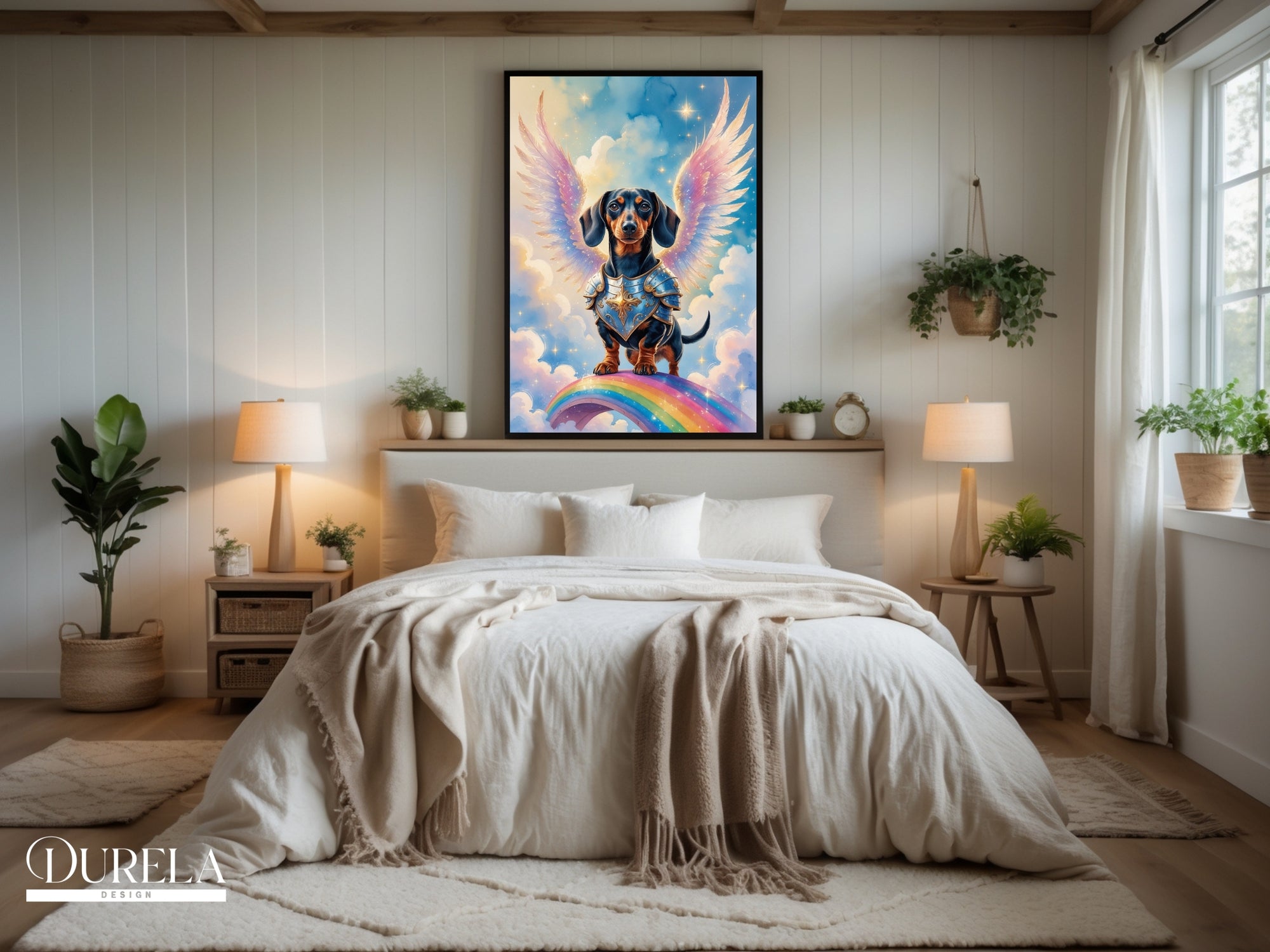 Dachshund Angel Fantasy Wall Art