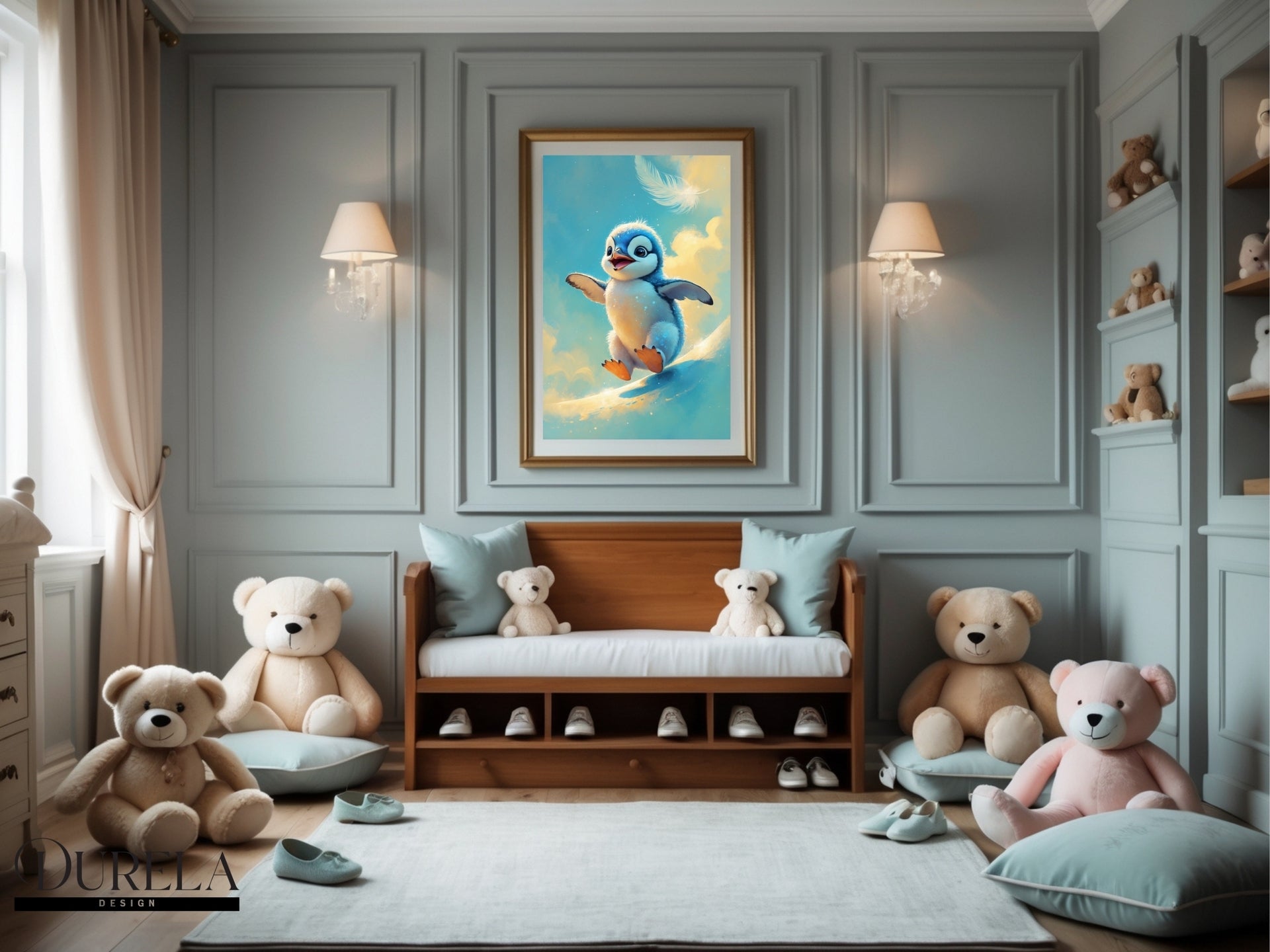 Joyful Baby Penguin Wall Art