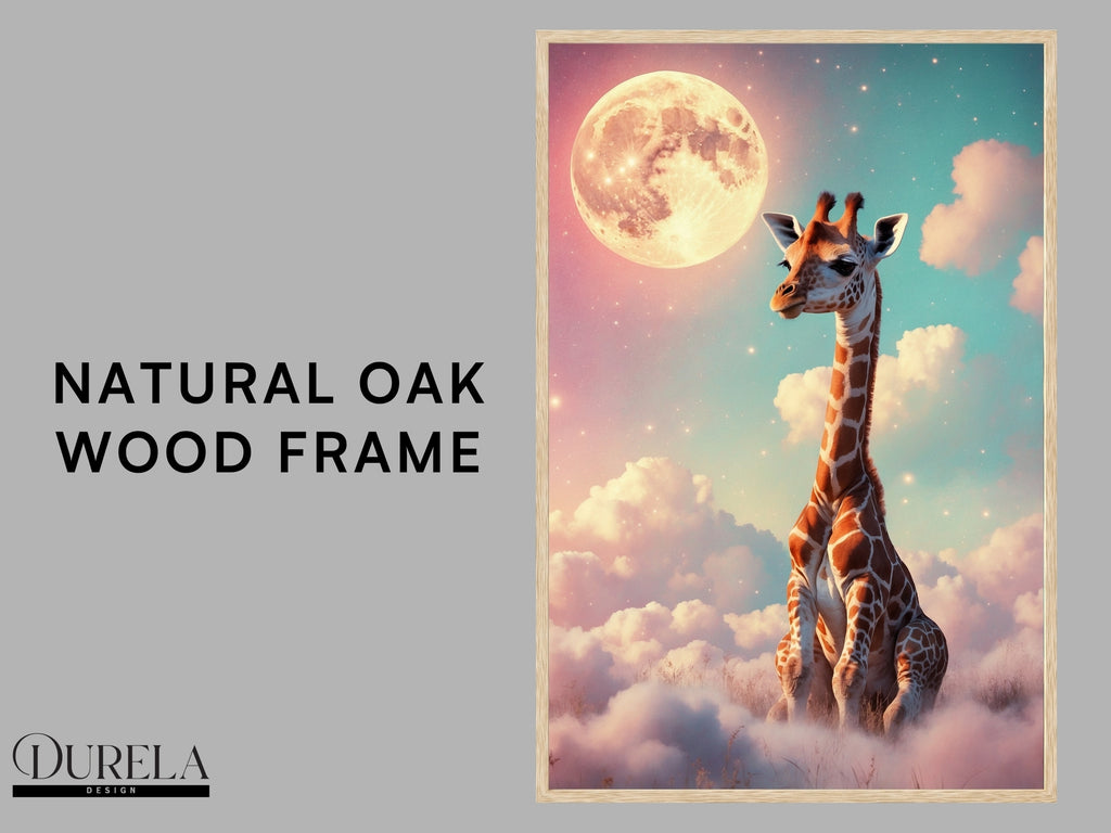 Moonlight Giraffe Nursery Wall Art