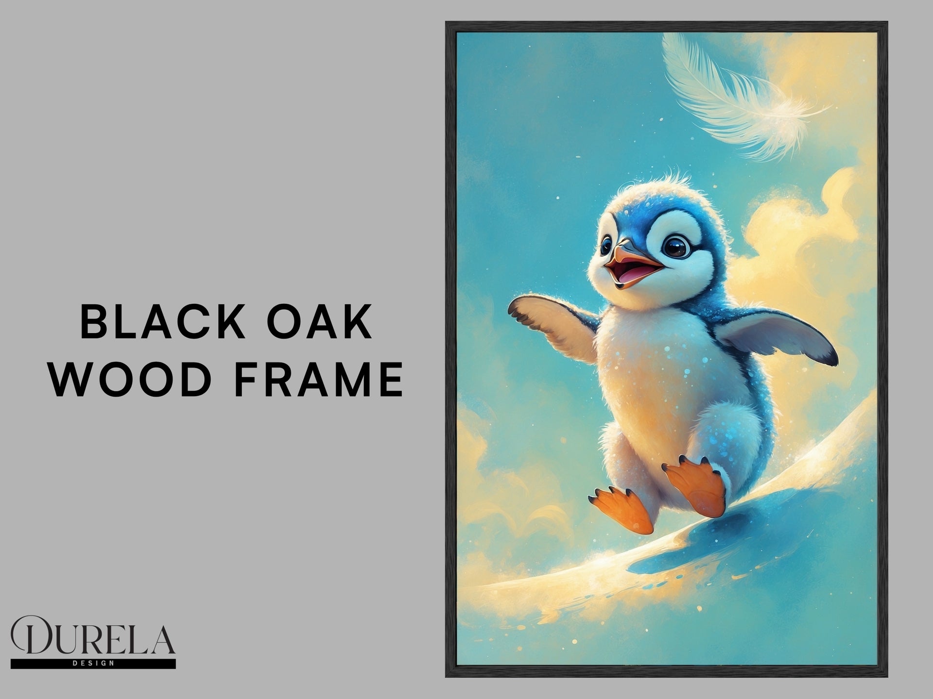 Joyful Baby Penguin Wall Art