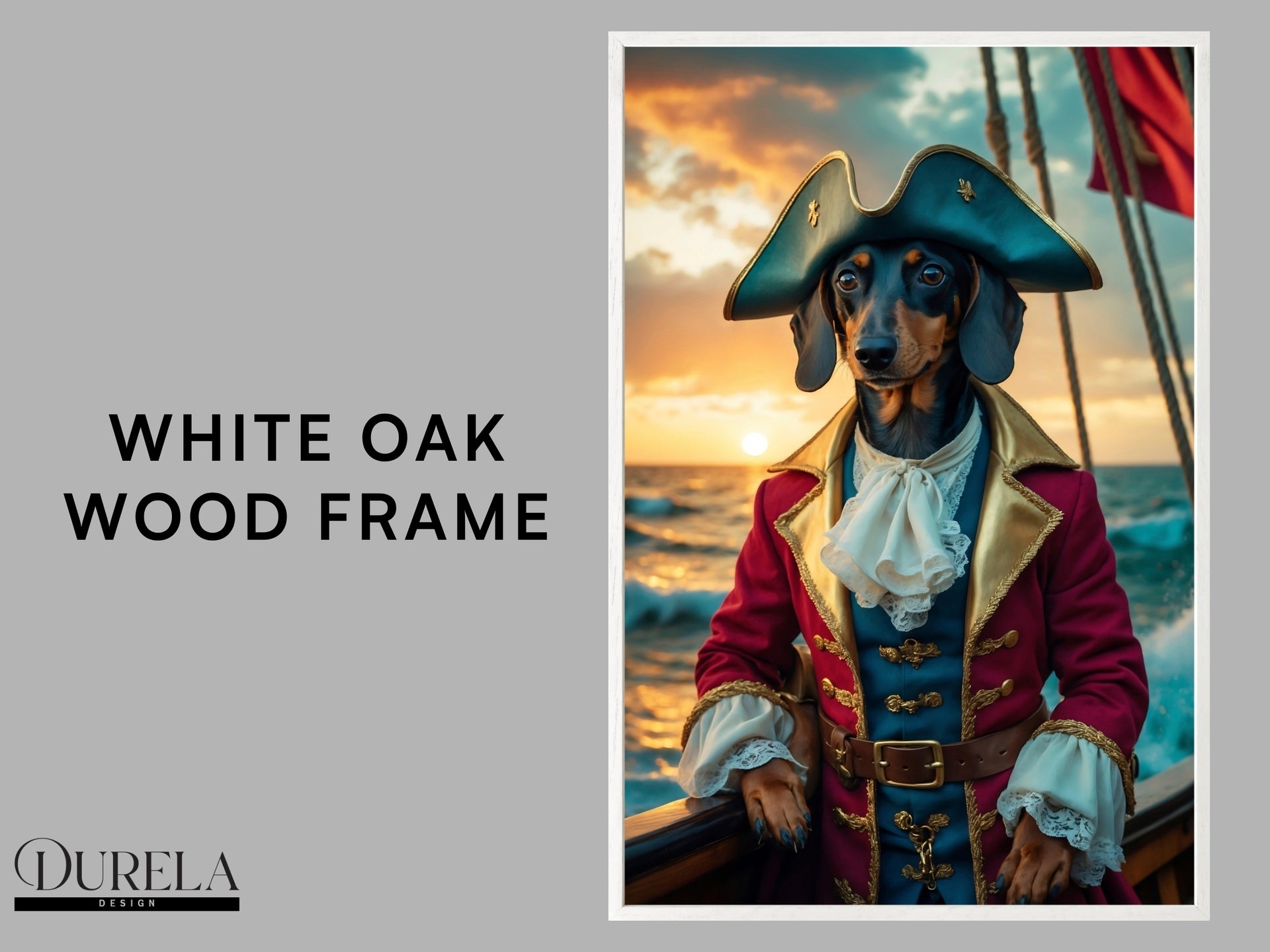 Dachshund Pirate Fantasy Wall Art