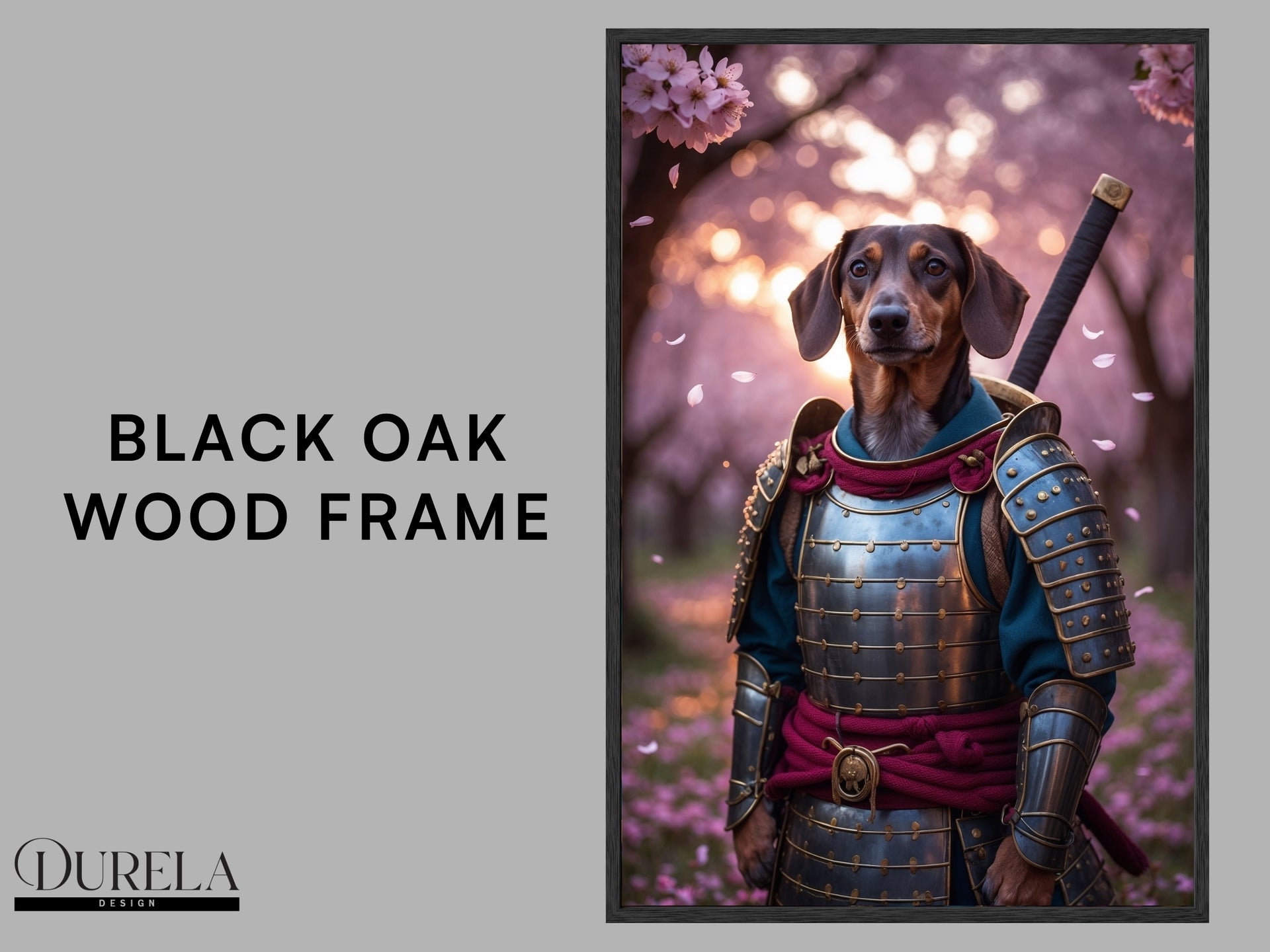 Dachshund Samurai Fantasy Wall Art