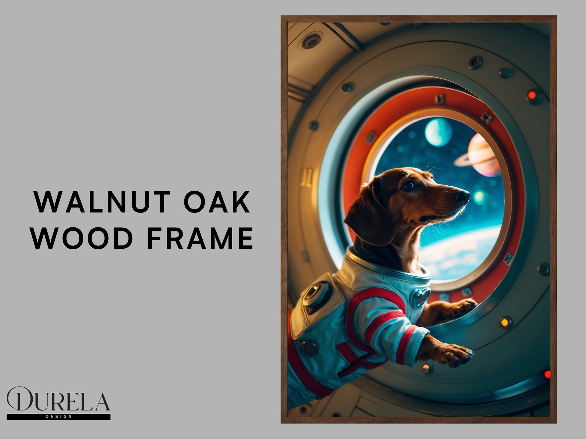 Dachshund Steampunk Pilot Fantasy Wall Art