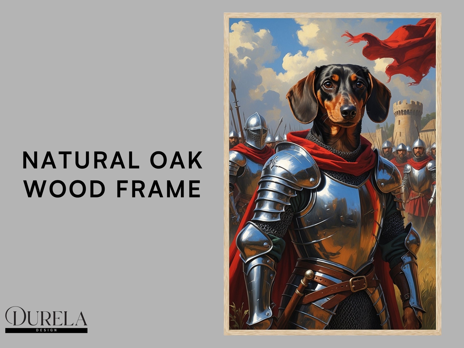 Dachshund Army Soldier Fantasy Wall Art