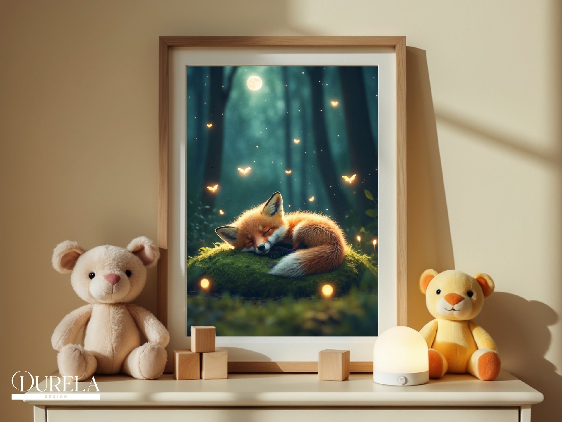 Sleepy Fox Nursery Wall Art