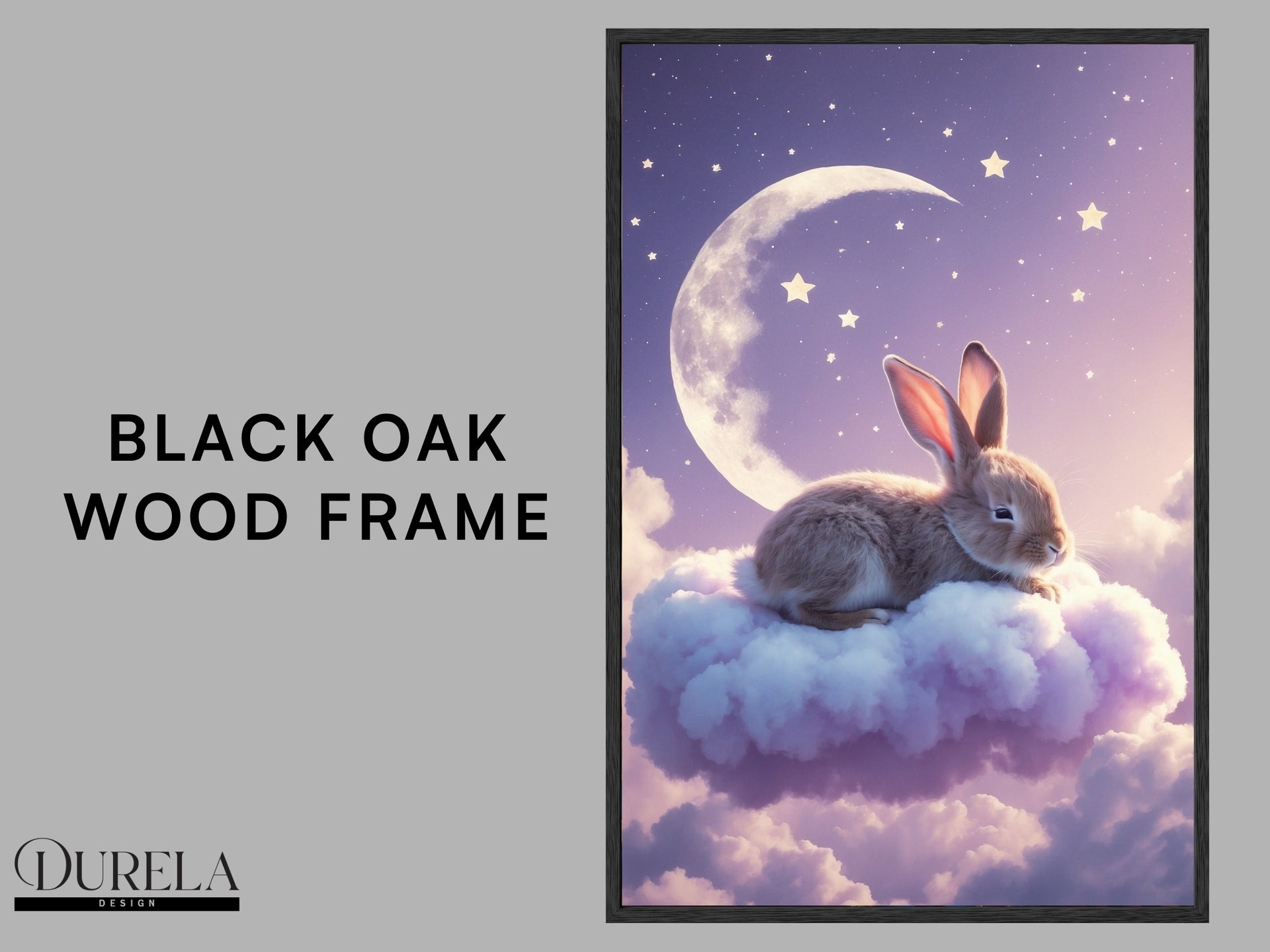 Sleepy Bunny Nursery Wall Art