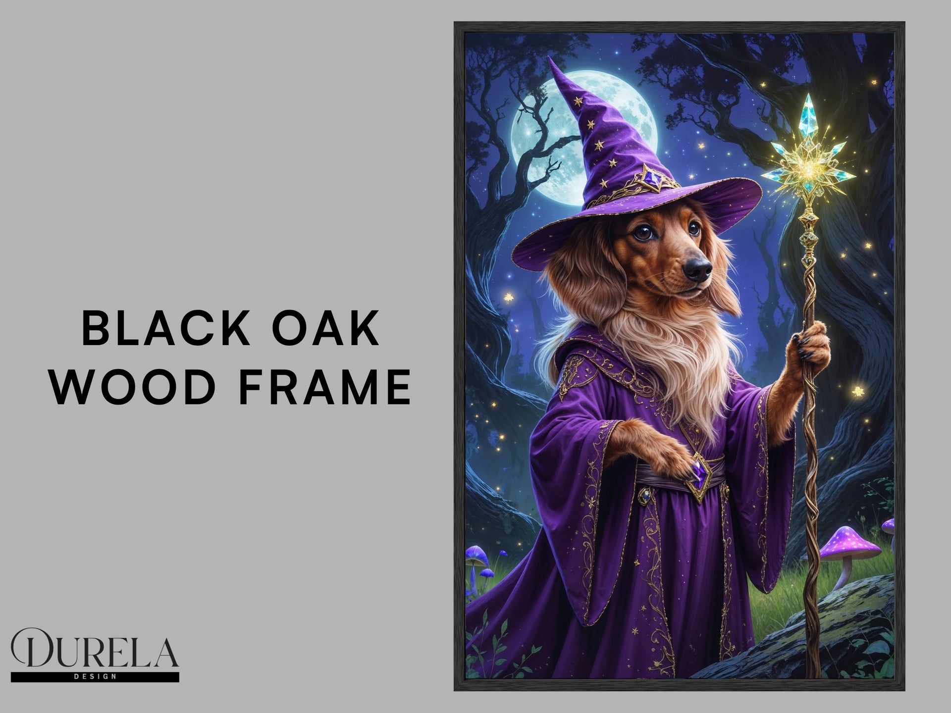 Dachshund Wizard Fantasy Wall Art