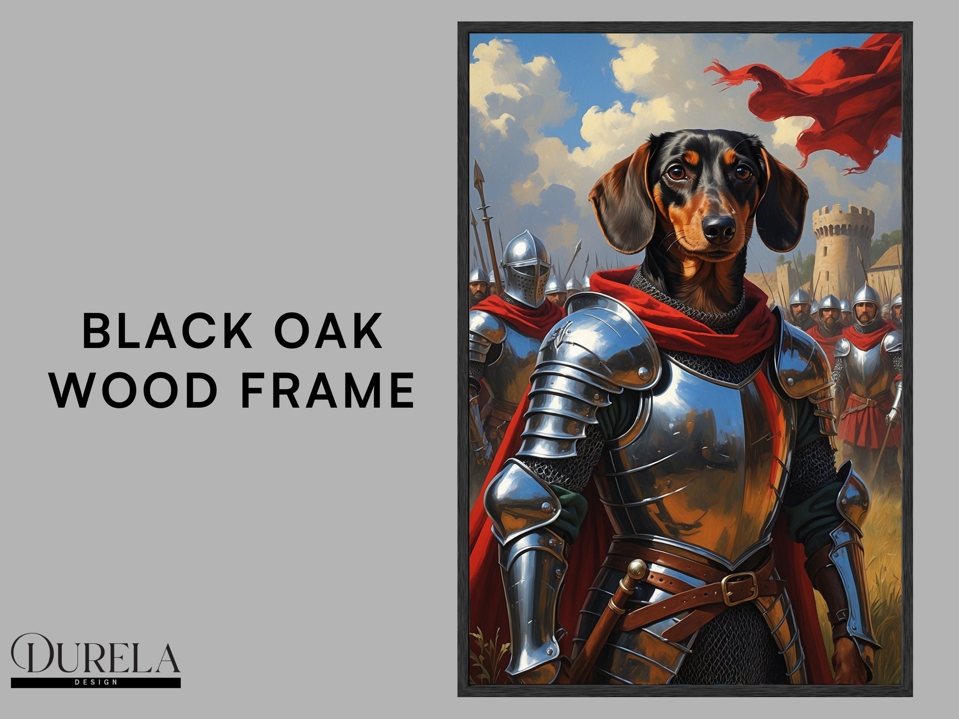 Dachshund Army Soldier Fantasy Wall Art