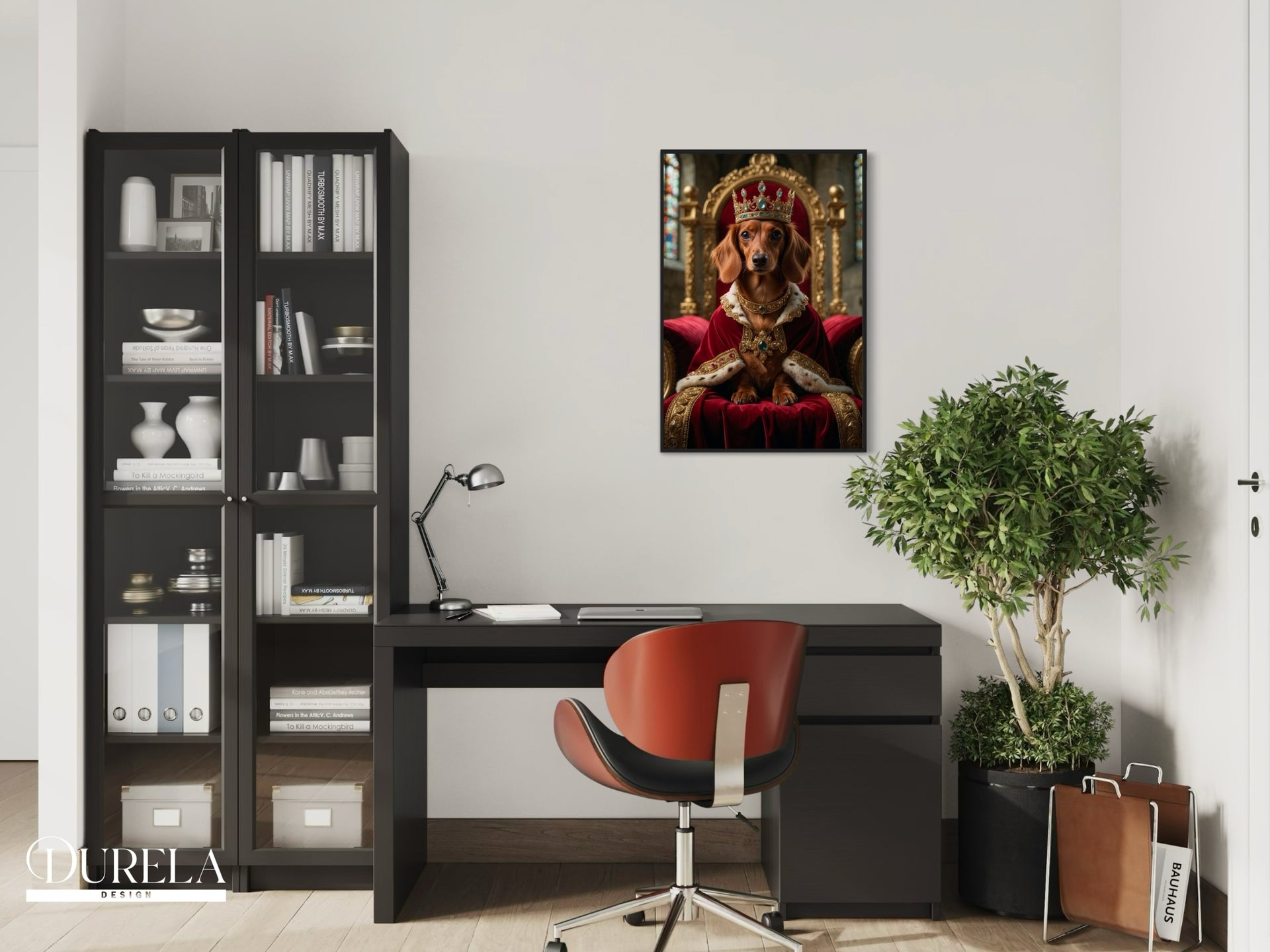Dachshund King Fantasy Wall Art