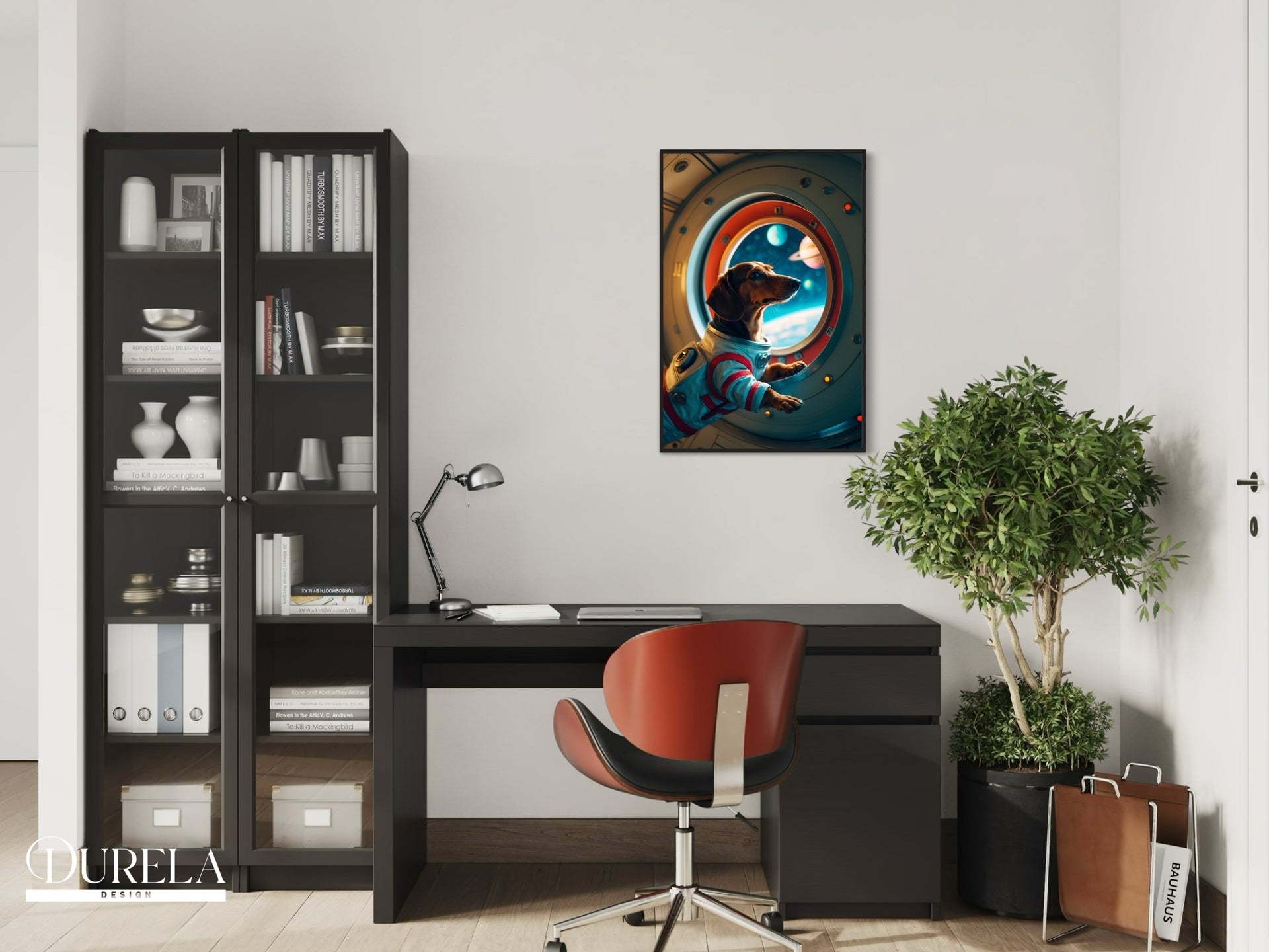 Dachshund Steampunk Pilot Fantasy Wall Art