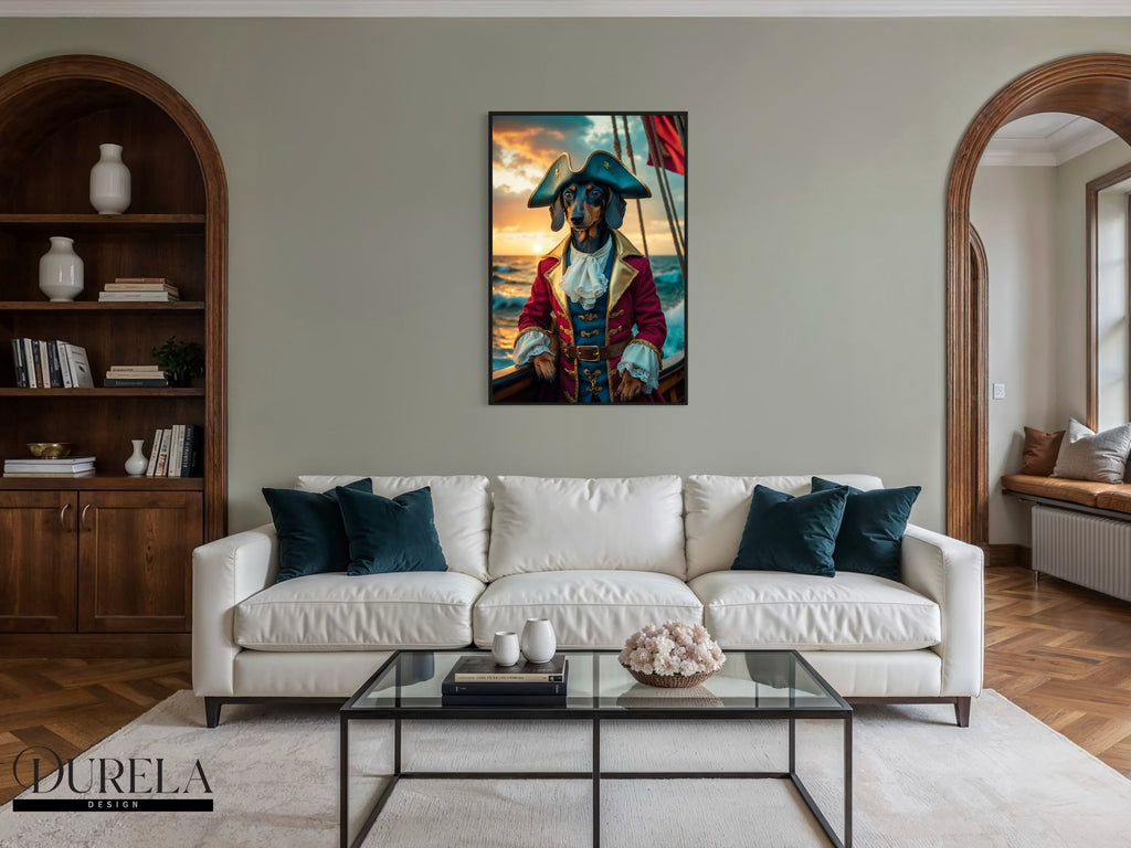 Dachshund Pirate Fantasy Wall Art