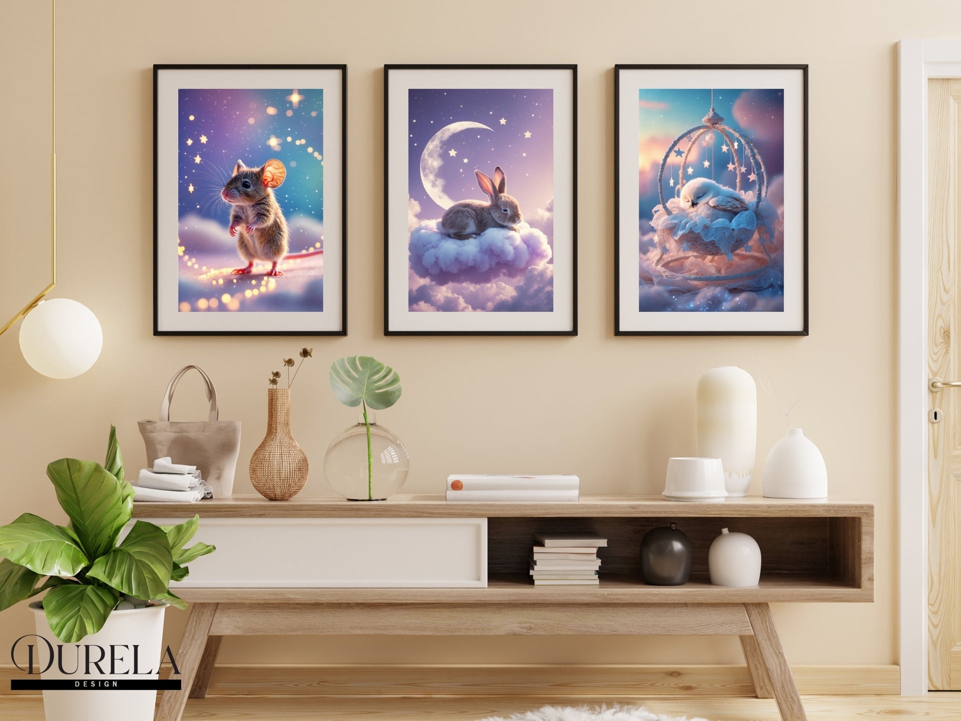 Sleepy Bunny Nursery Wall Art