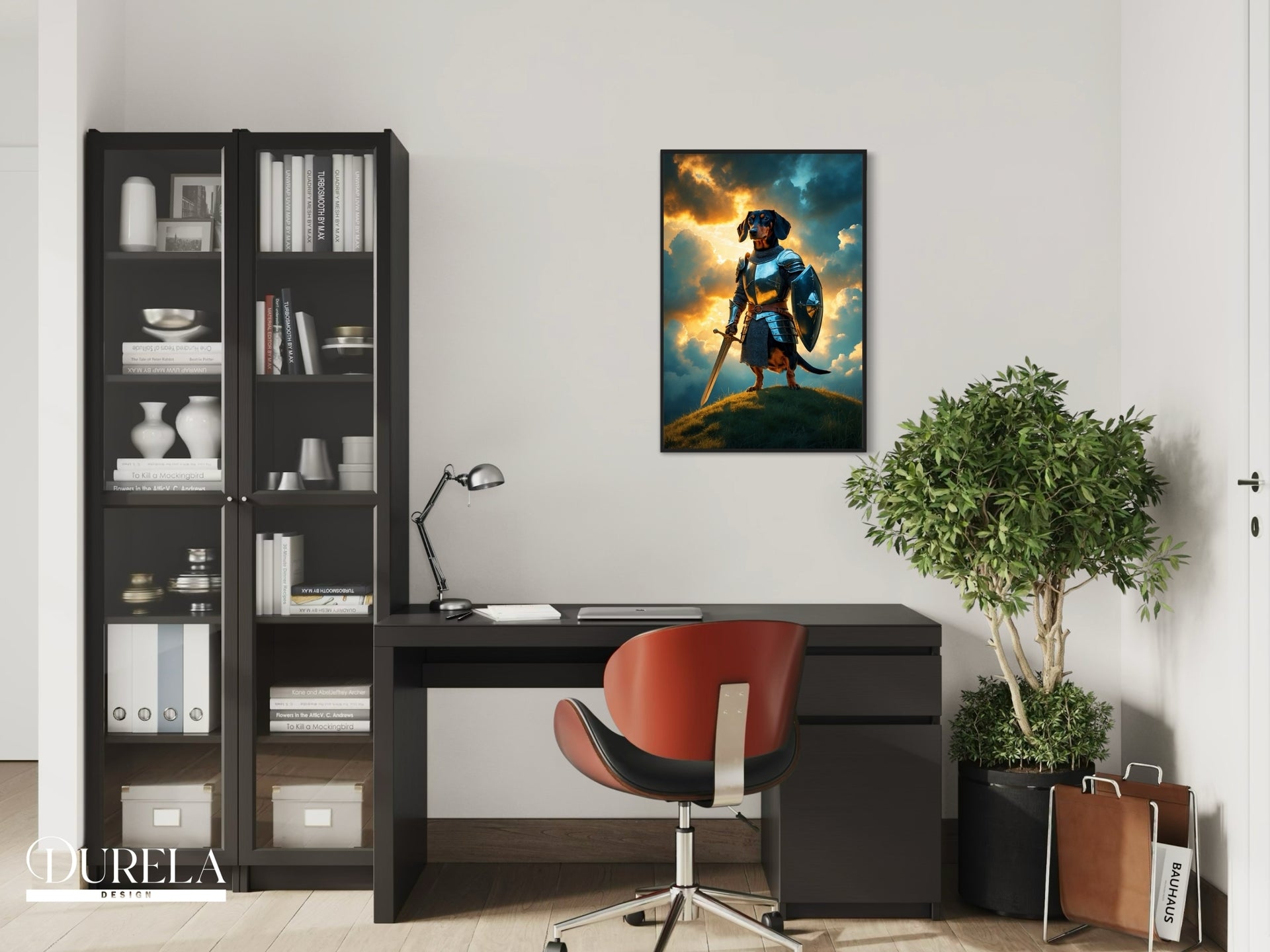 Dachshund Warrior Fantasy Wall Art