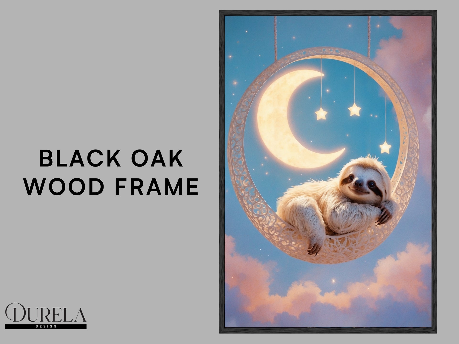 Moonlight Hanging Sloth Wall Art
