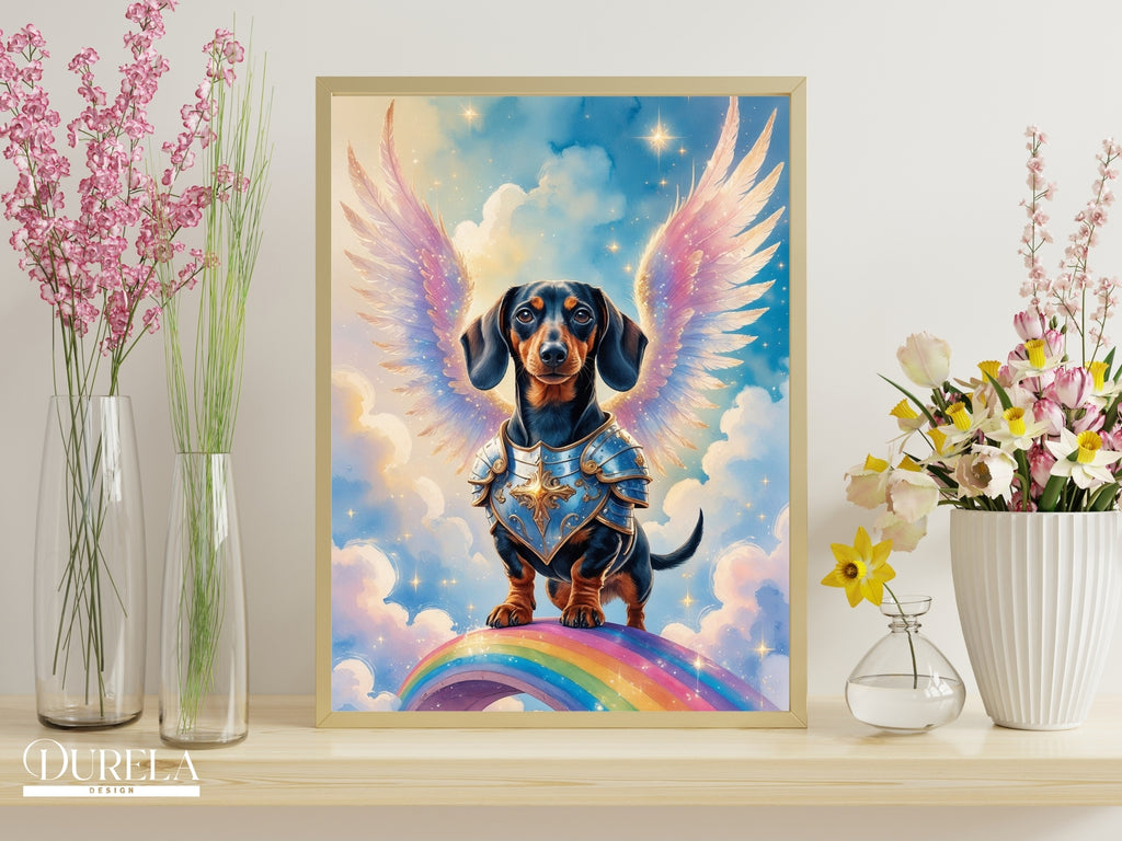Dachshund Angel Fantasy Wall Art