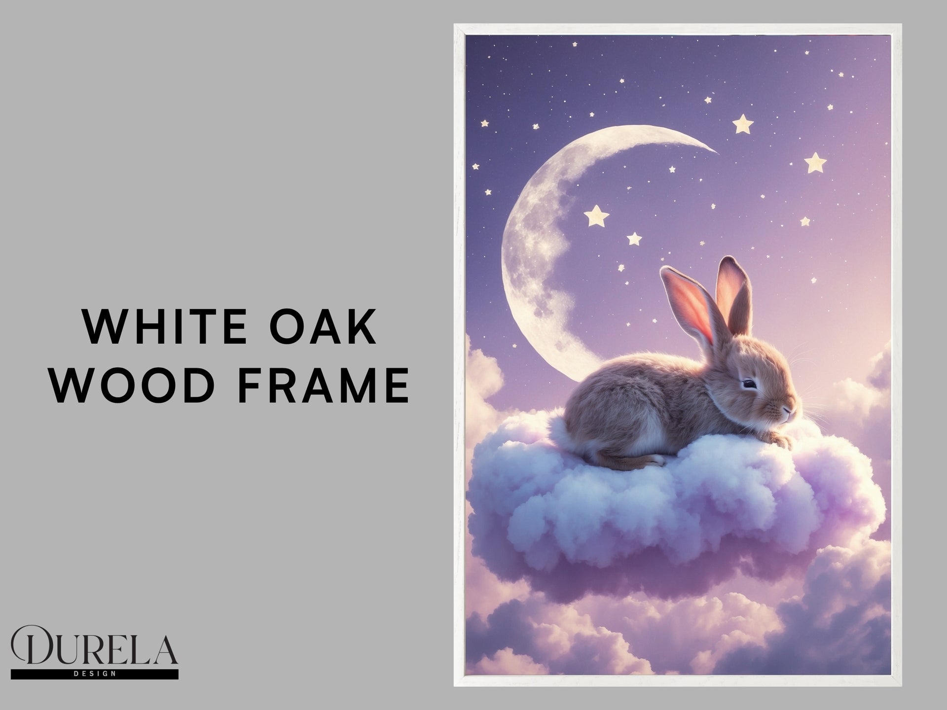 Sleepy Bunny Nursery Wall Art