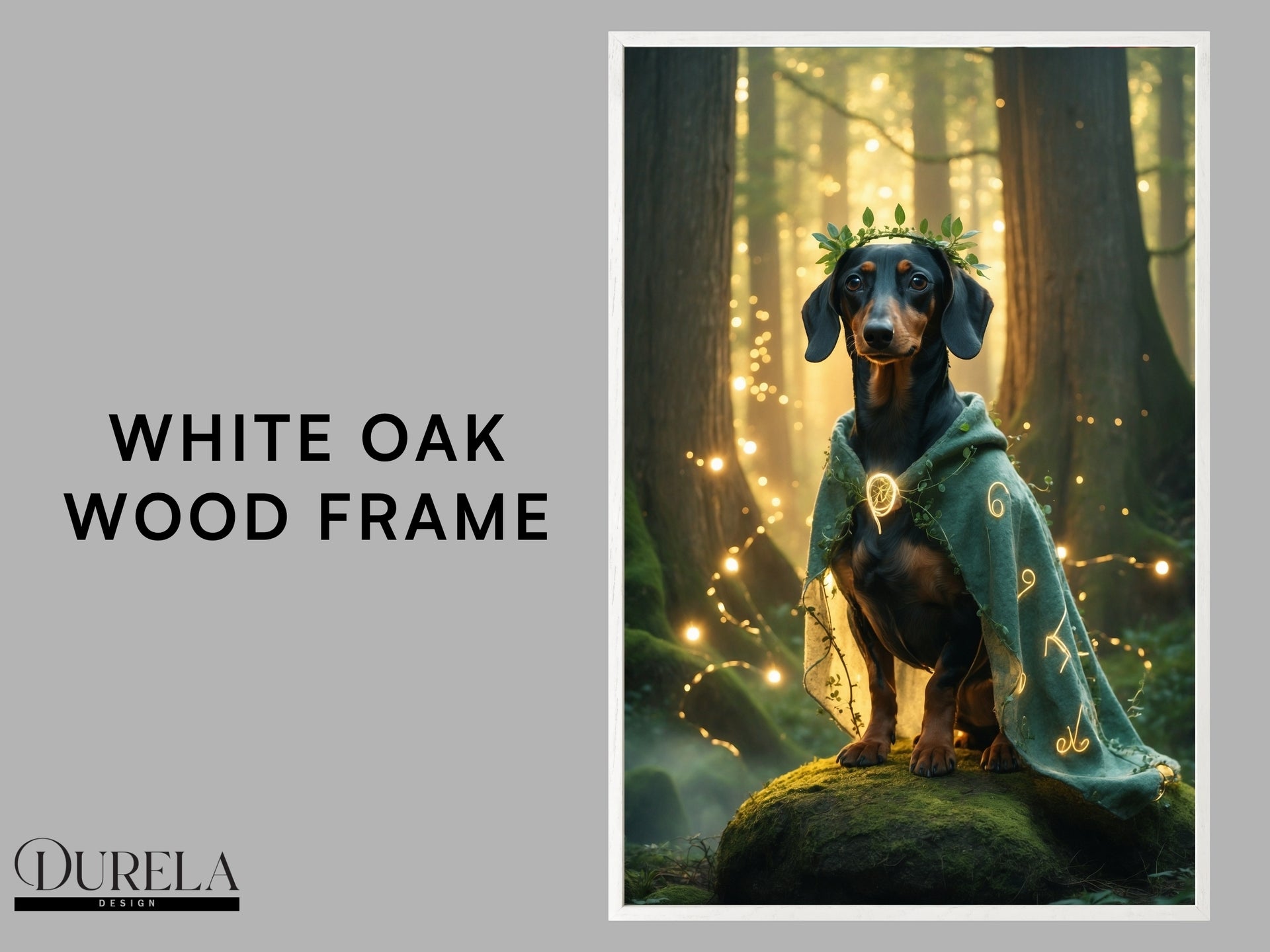 Dachshund Forest Guardian Fantasy Wall Art
