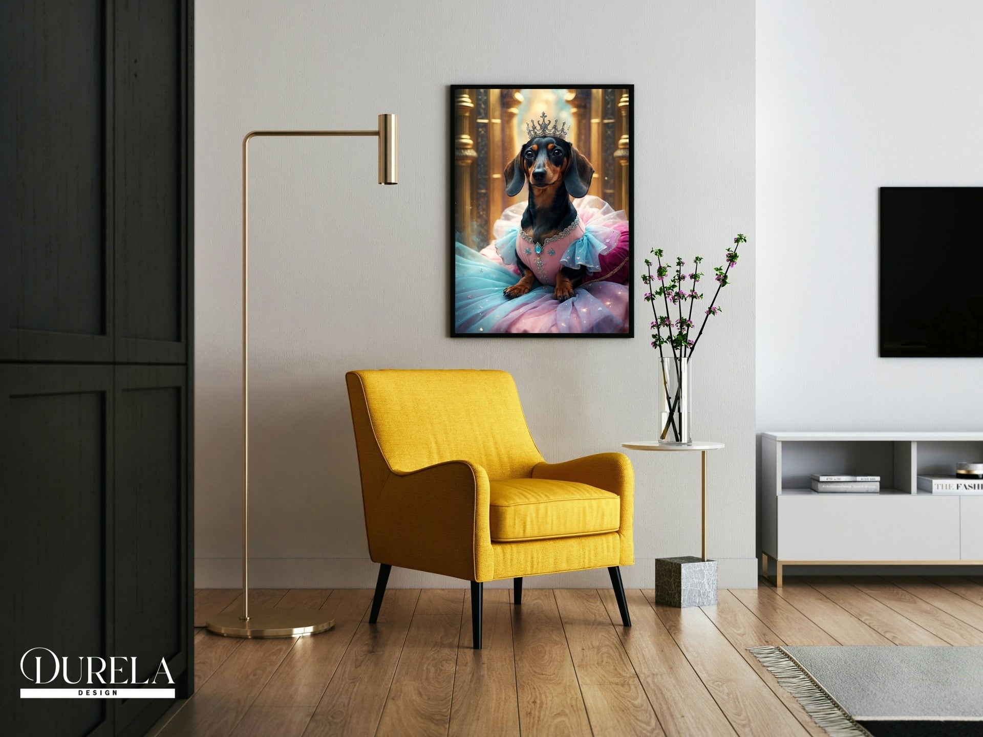 Dachshund Princess Fantasy Wall Art