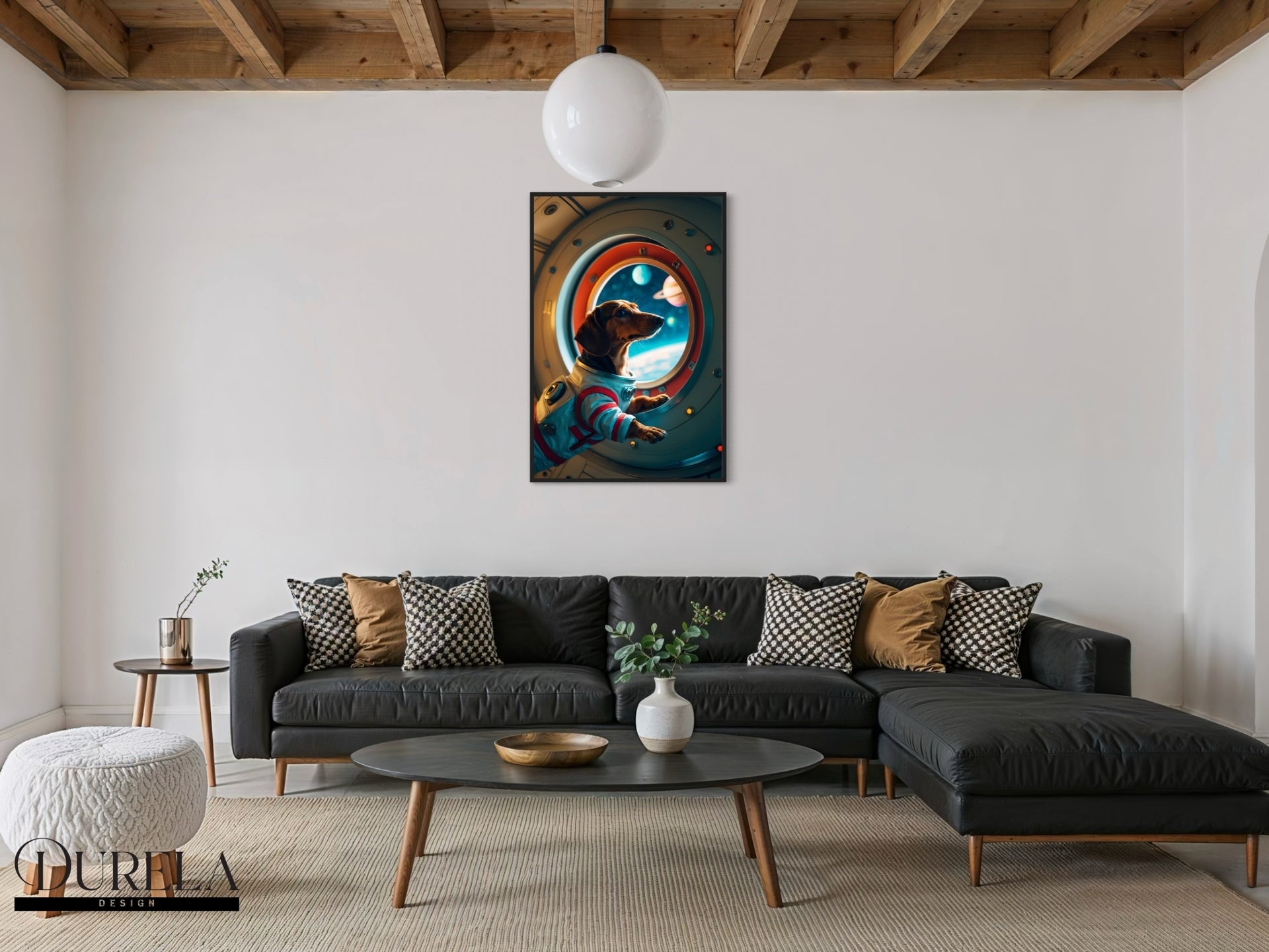 Dachshund Steampunk Pilot Fantasy Wall Art