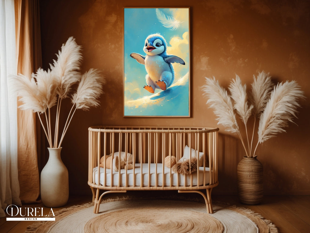 Joyful Baby Penguin Wall Art