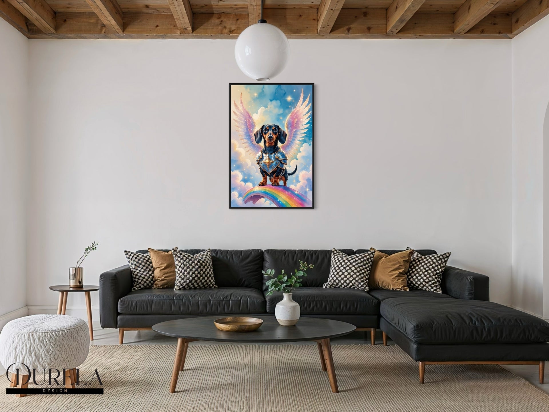 Dachshund Angel Fantasy Wall Art