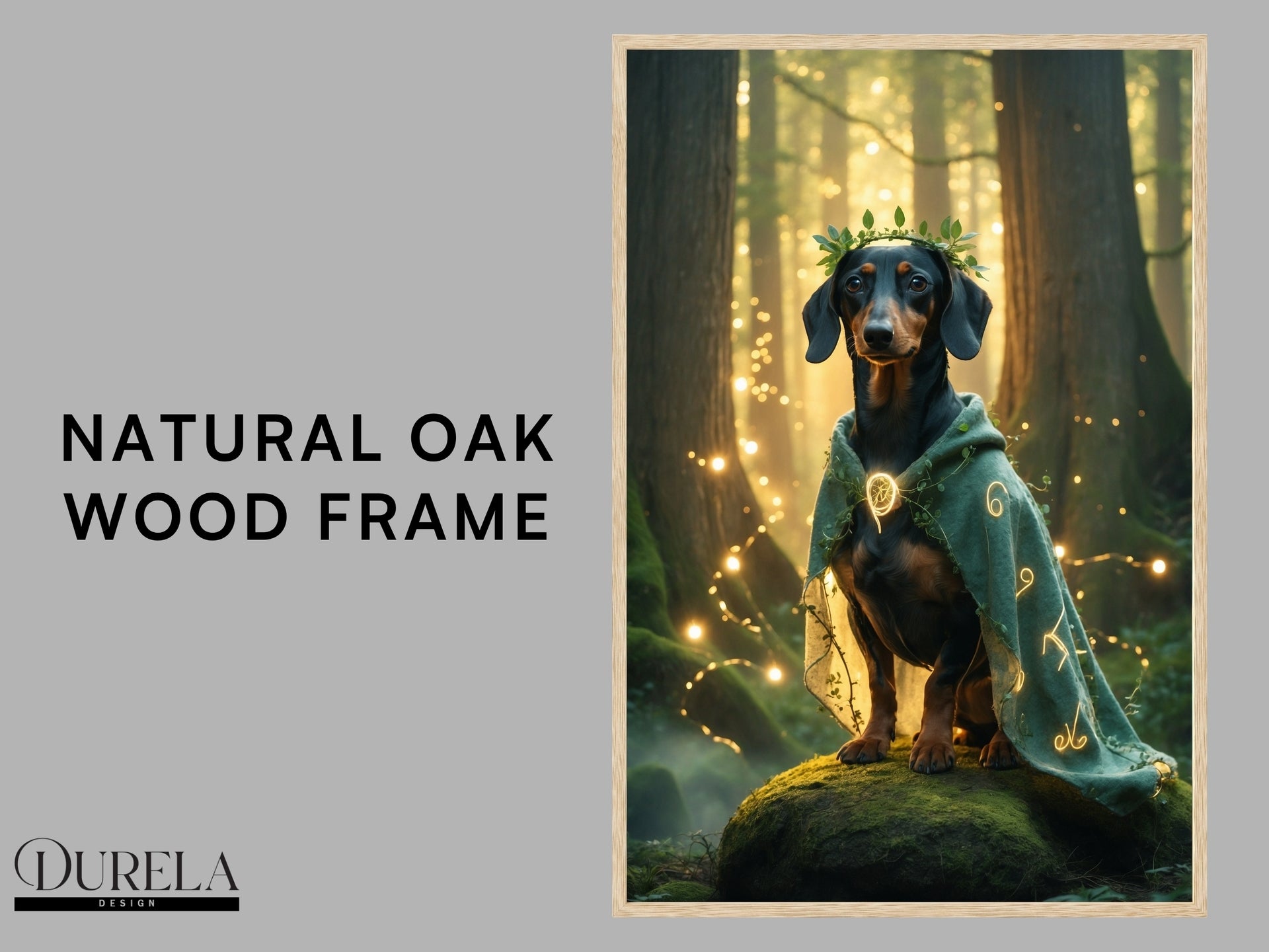 Dachshund Forest Guardian Fantasy Wall Art