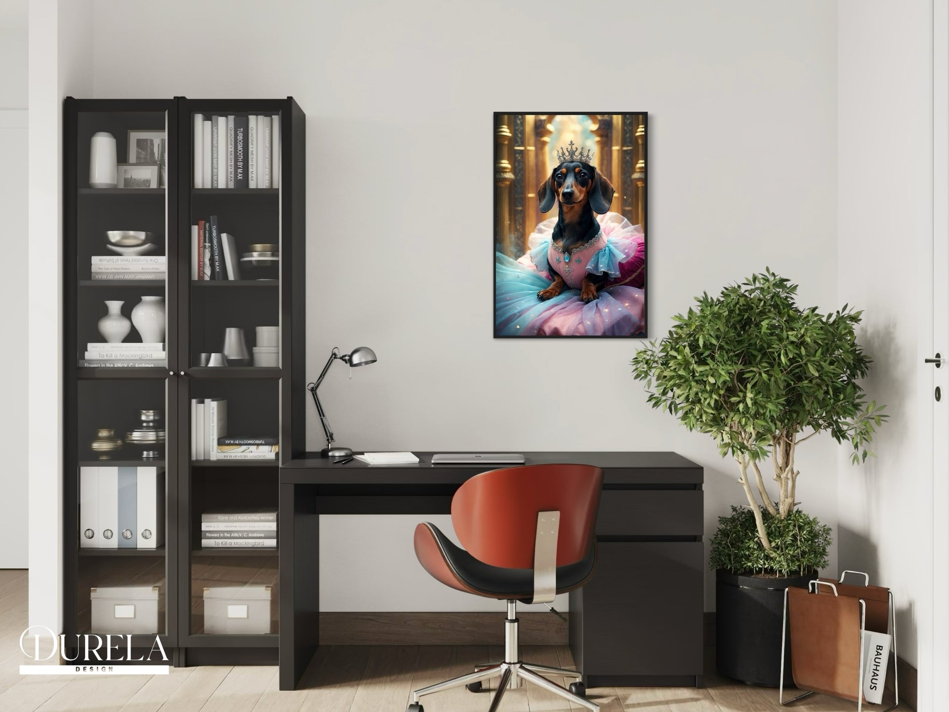 Dachshund Princess Fantasy Wall Art