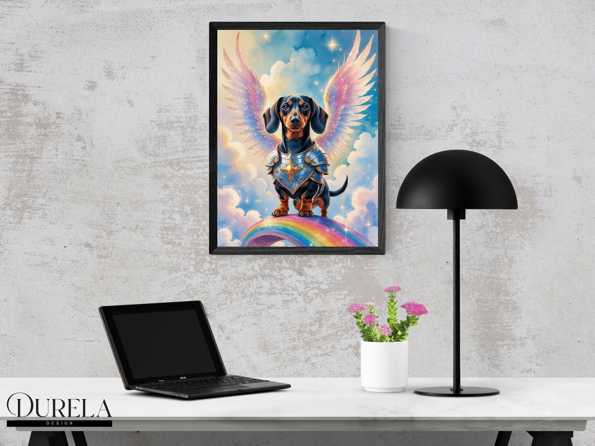 Dachshund Angel Fantasy Wall Art