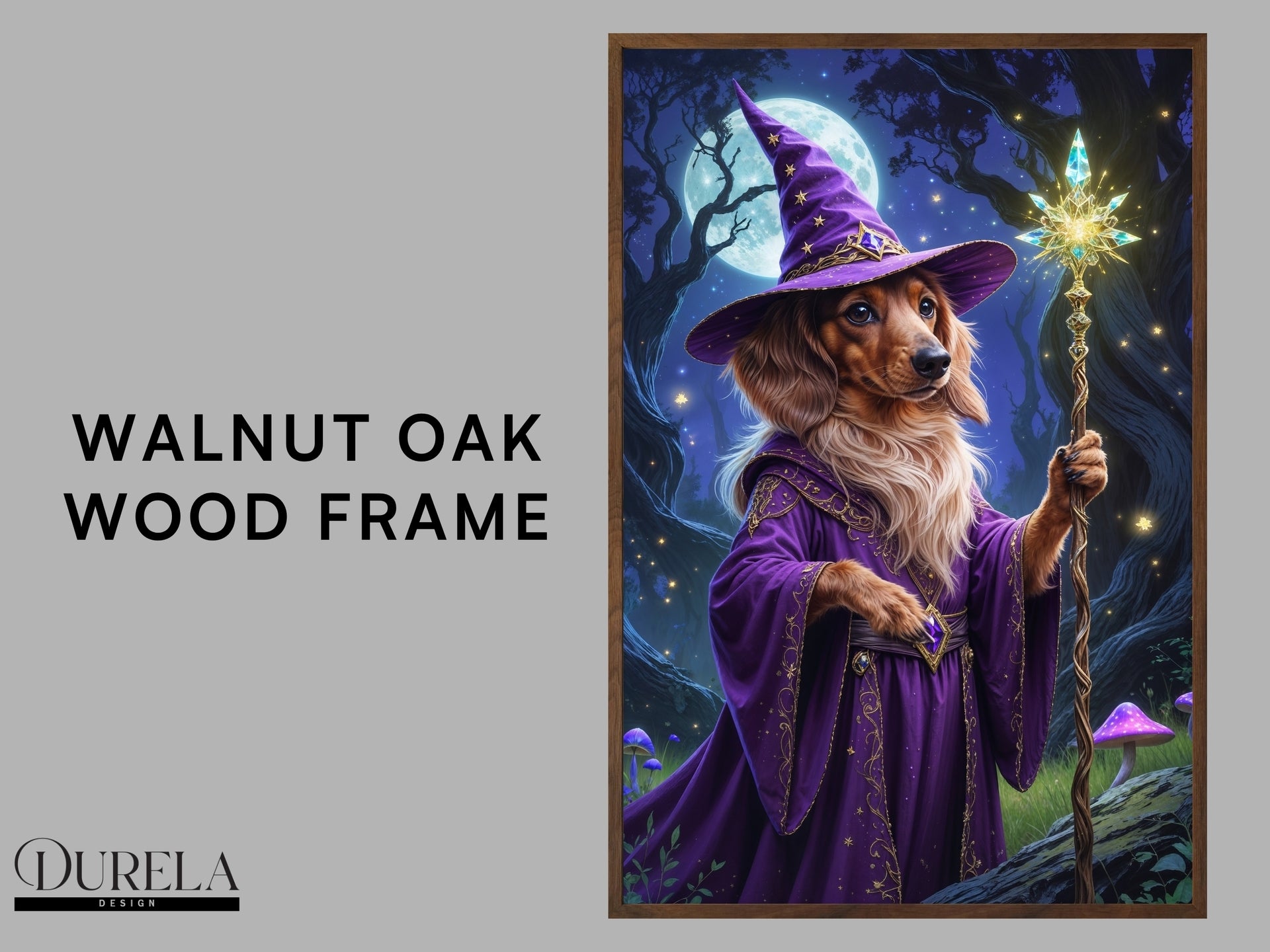 Dachshund Wizard Fantasy Wall Art