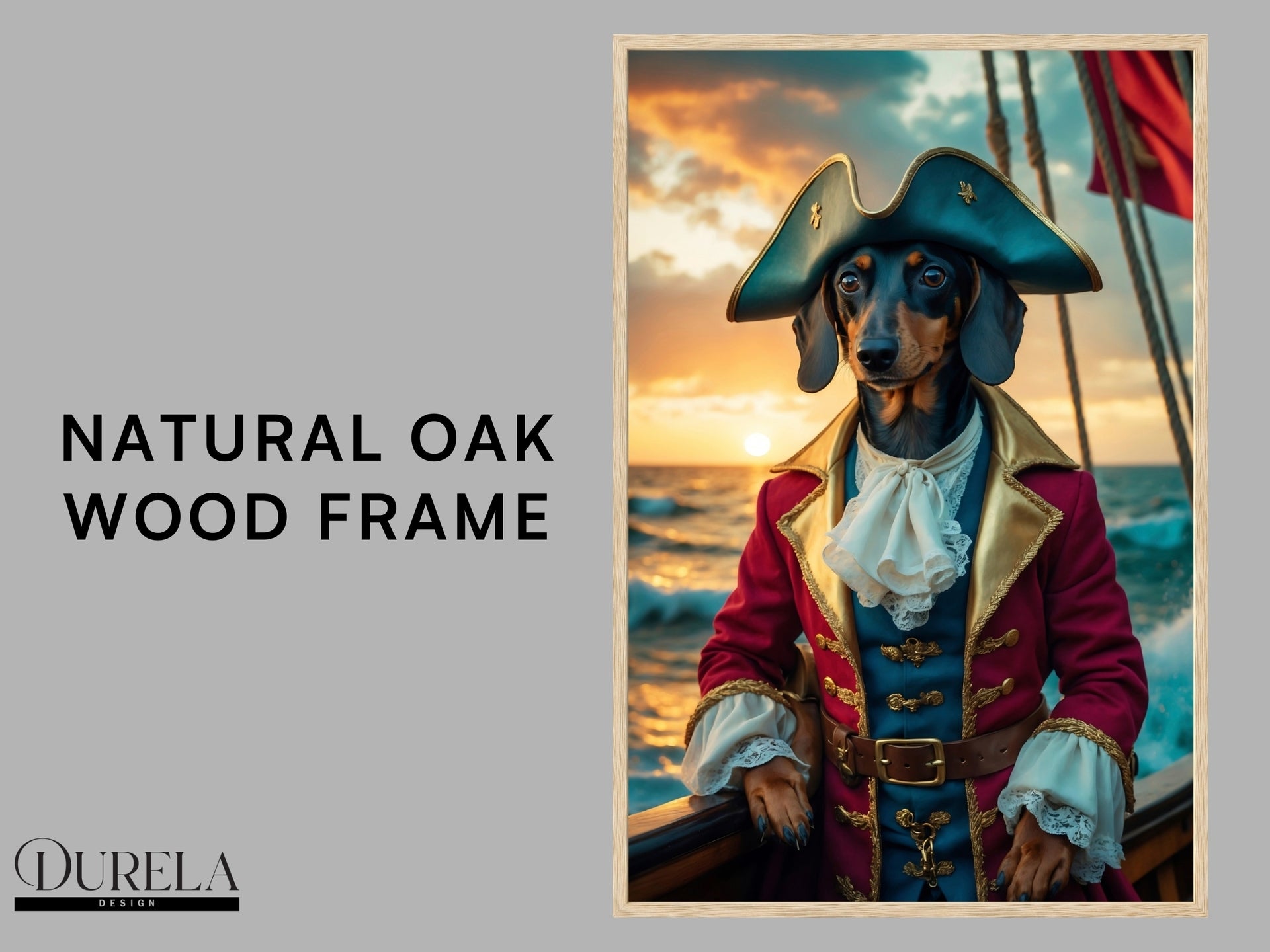 Dachshund Pirate Fantasy Wall Art