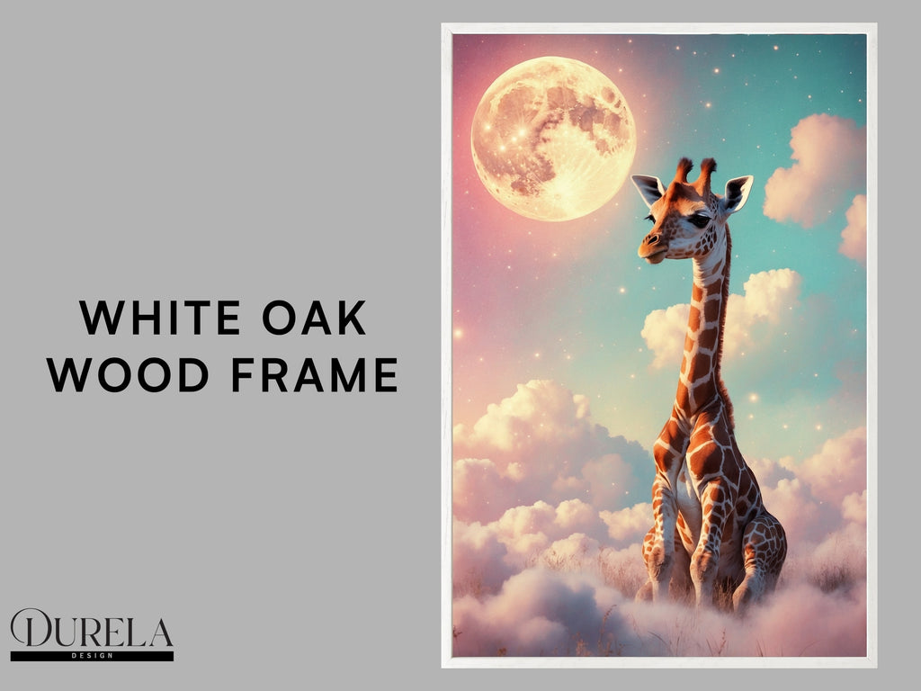 Moonlight Giraffe Nursery Wall Art