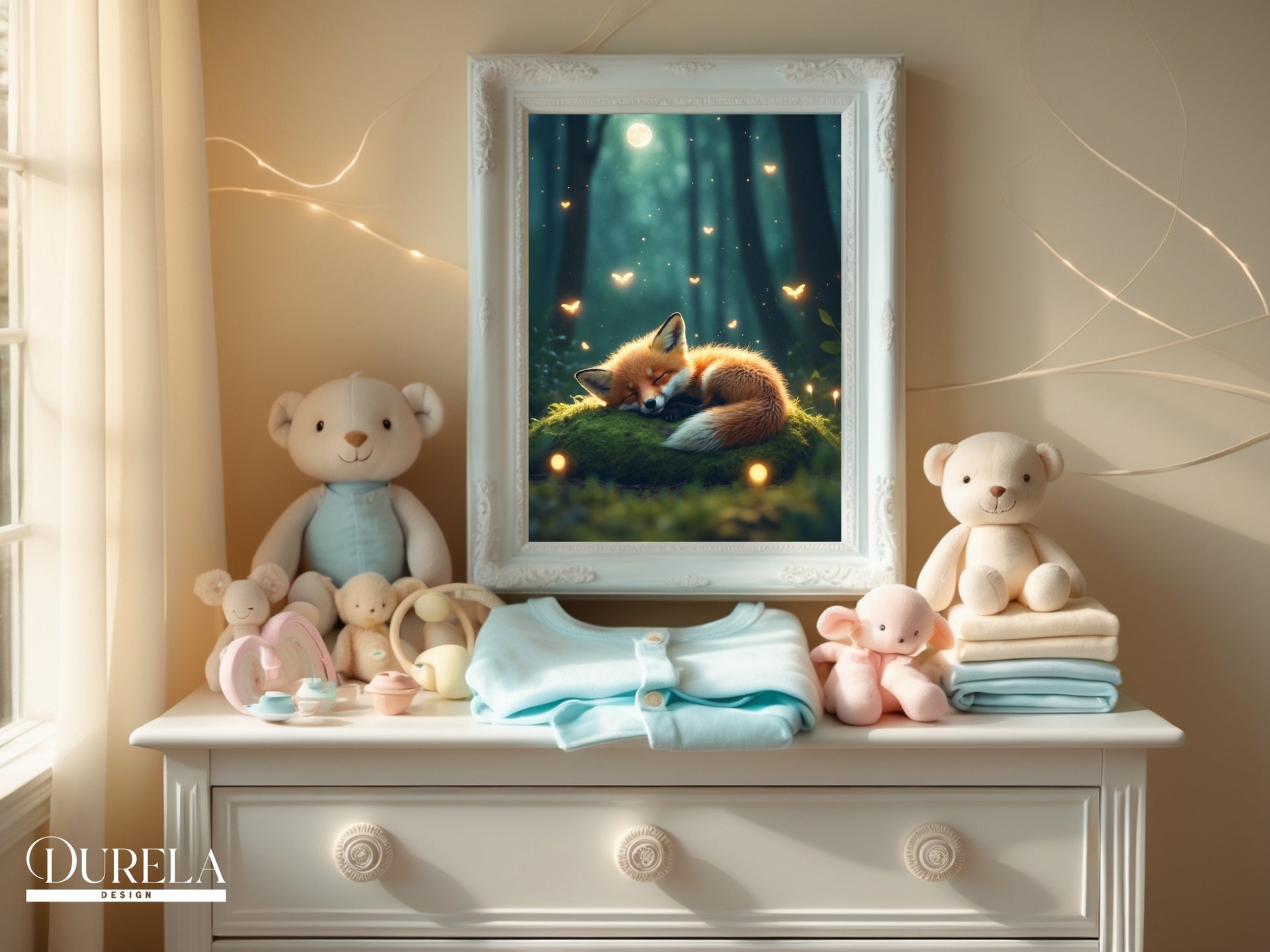 Sleepy Fox Nursery Wall Art