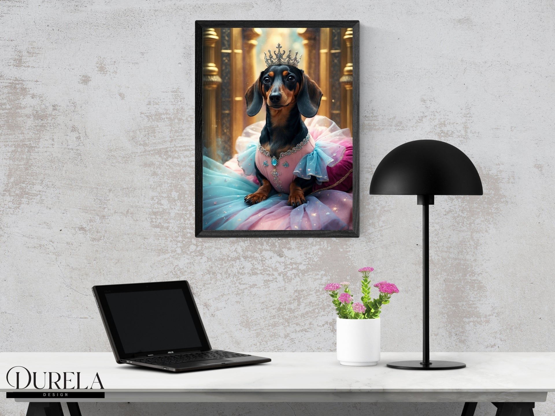 Dachshund Princess Fantasy Wall Art